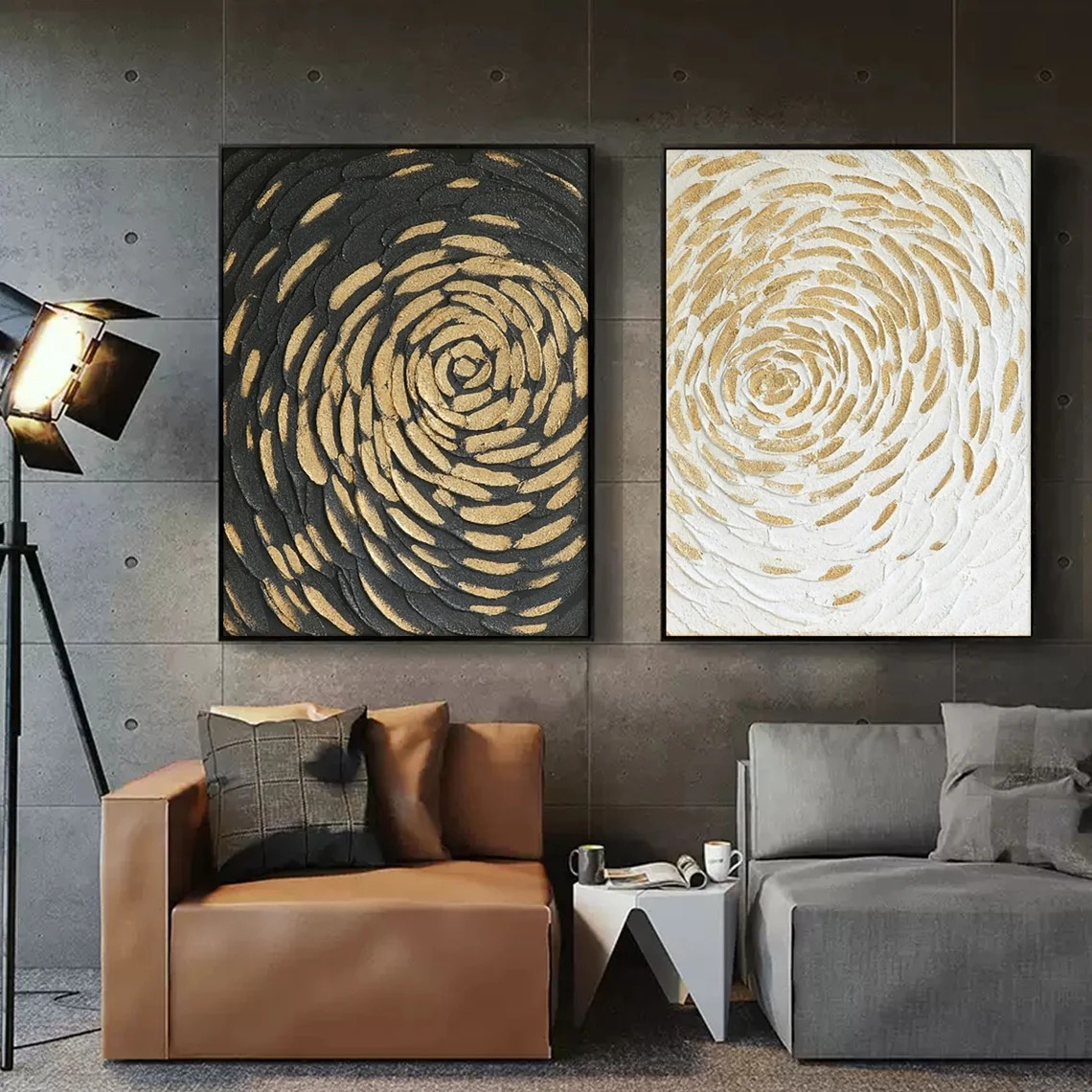 Gold Swirl Abstract Wall Art #BGA 015