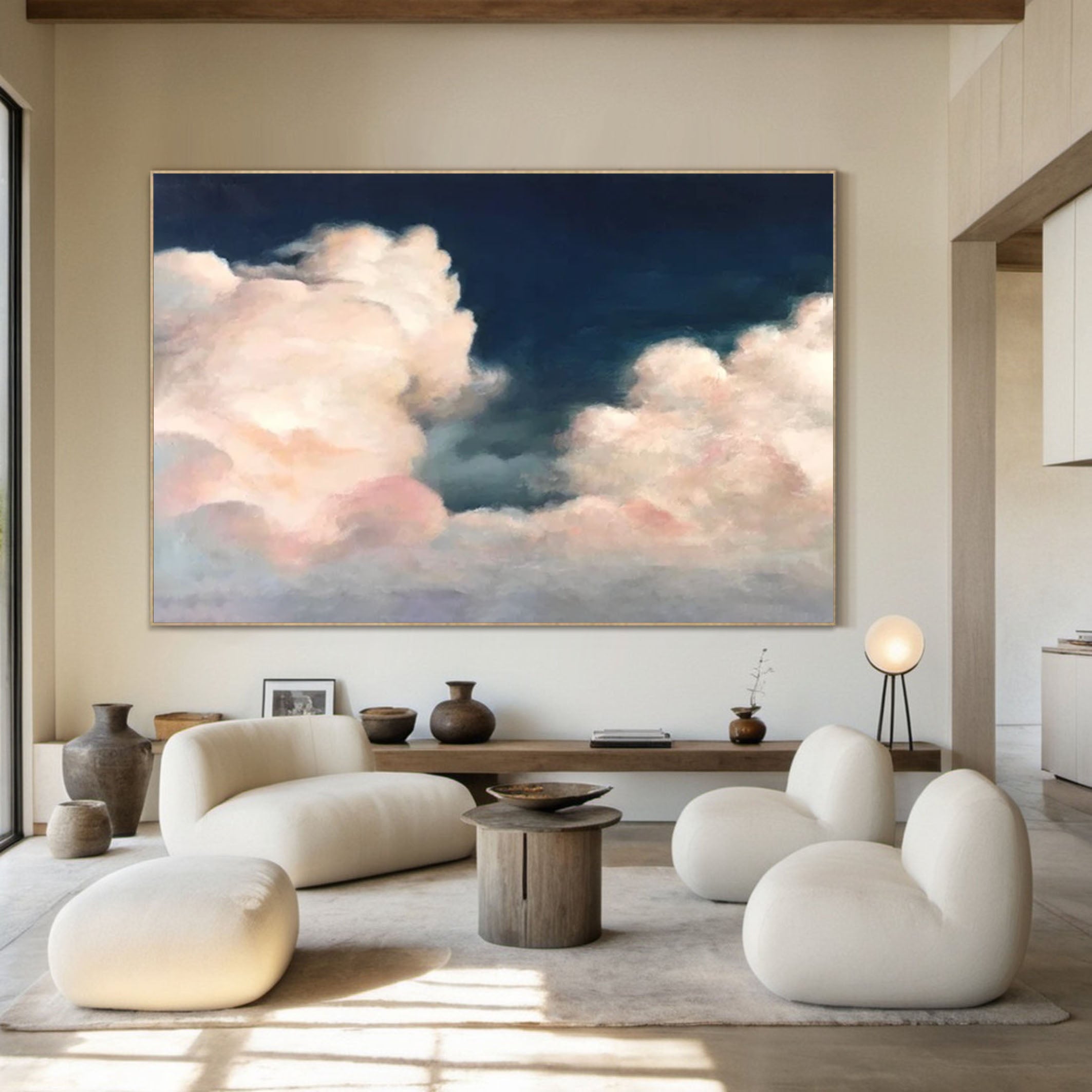 Extra Large Canvas, Modern hotsell wall art, Large landscape painting on Canvas, Cloud Art, Cloud Painting, Large Cloud wall art,Minimalist painting