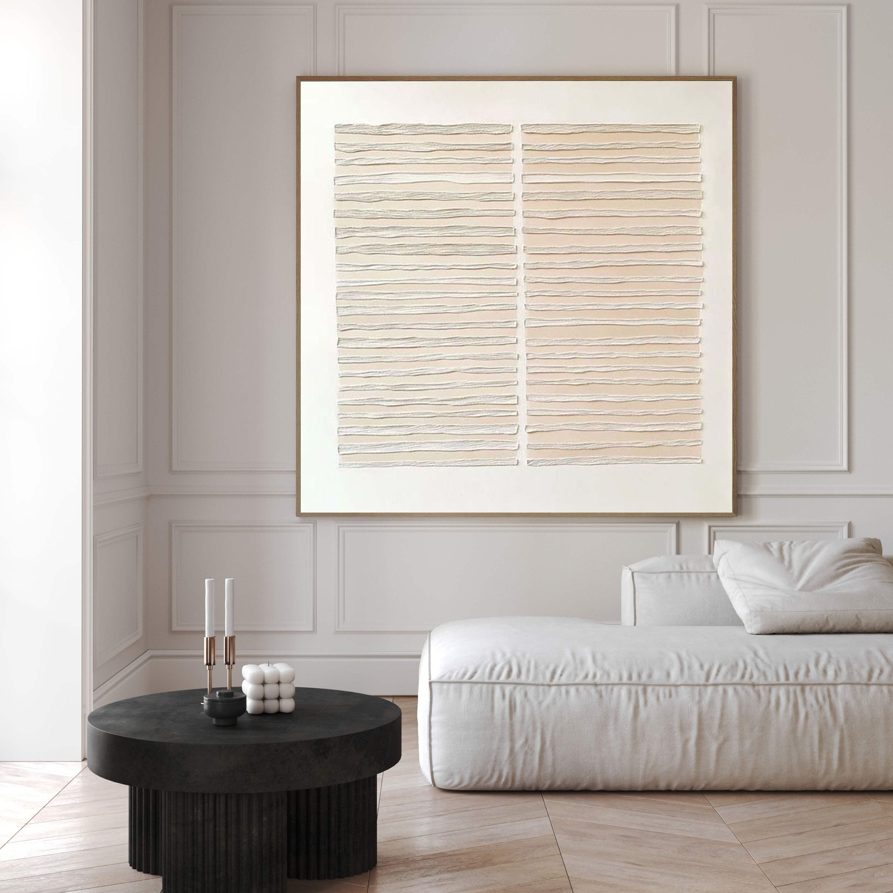 Serene Strata Textured Abstract Wabi Sabi Wall Art for Tranquil Interiors #WS 020