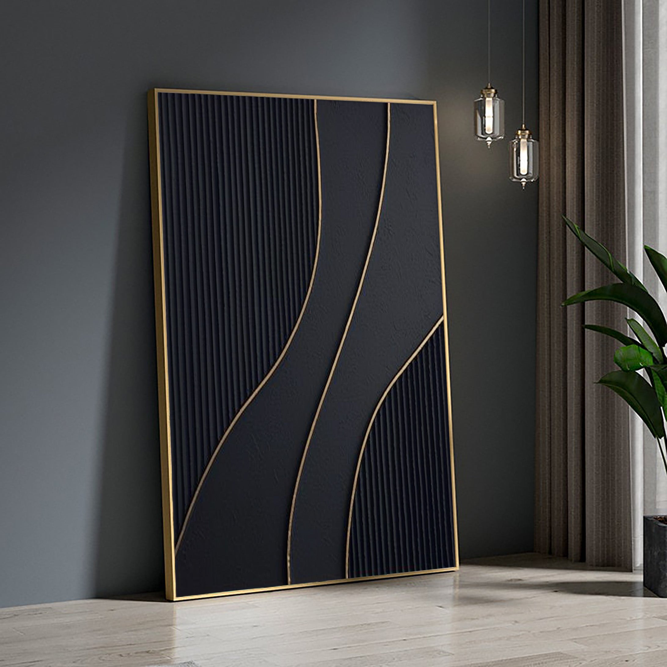 Modern Black and Gold Wall Art | ArtVista Gallery #BBA 049