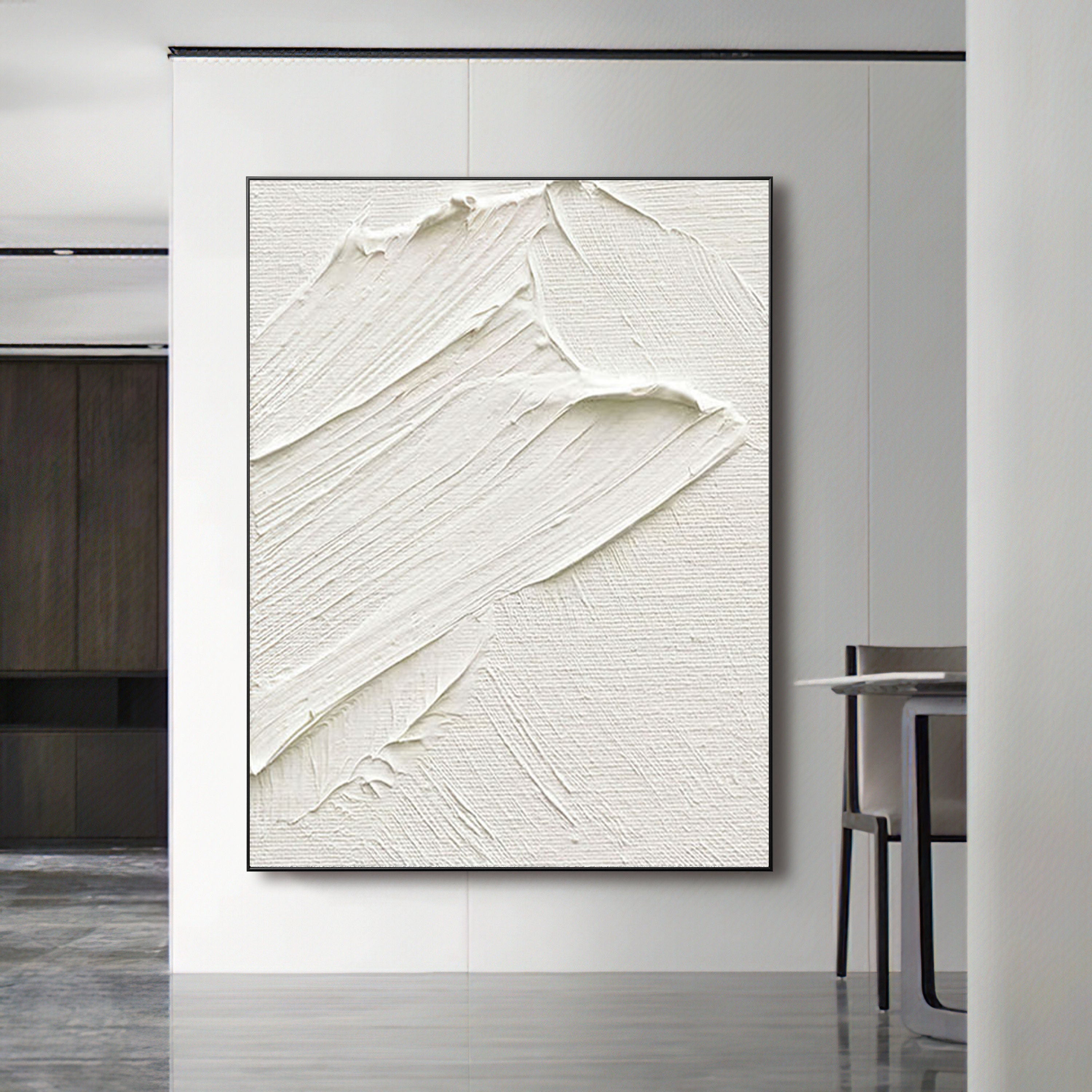 White Abstract Painting #LL 015