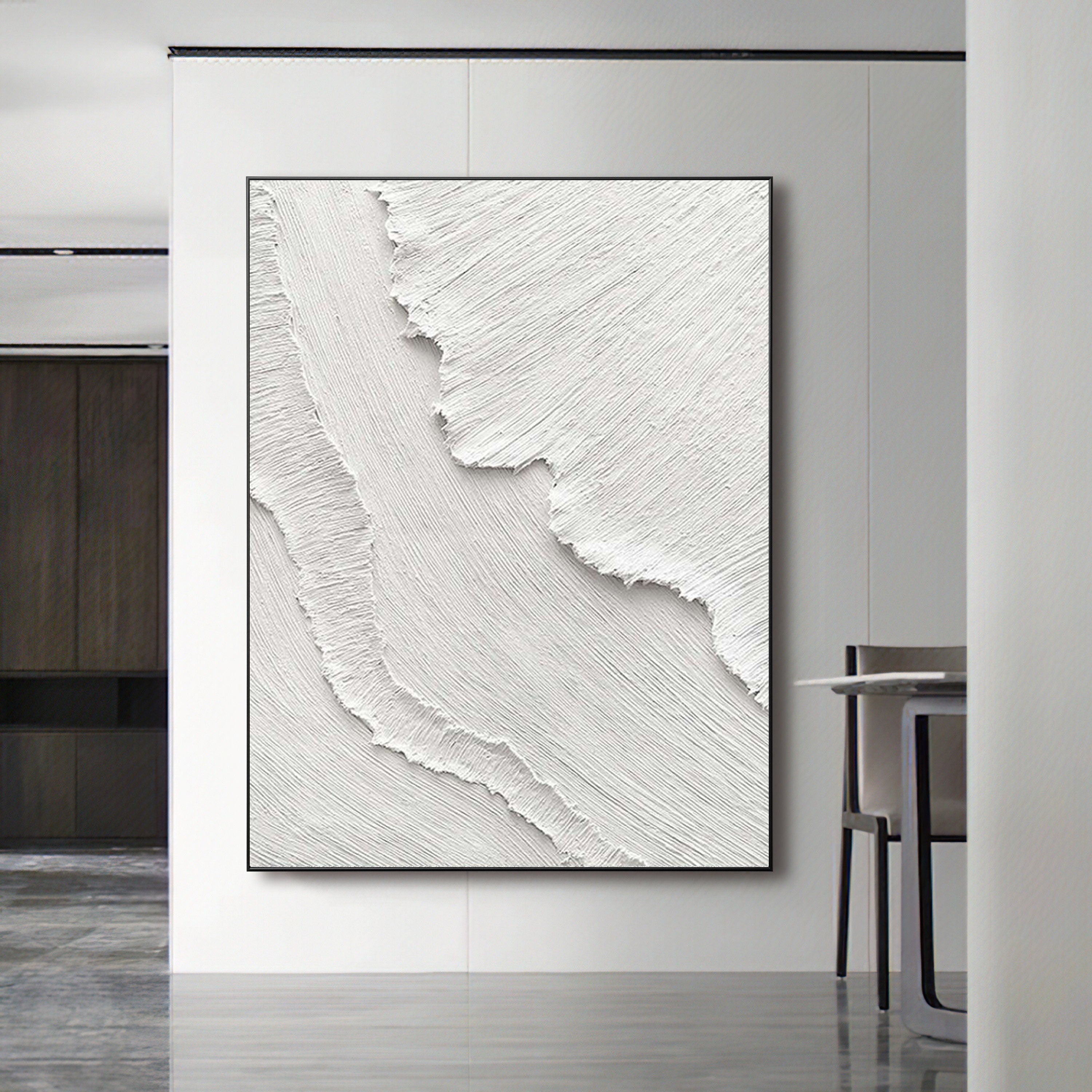 White Abstract Painting #LL 014