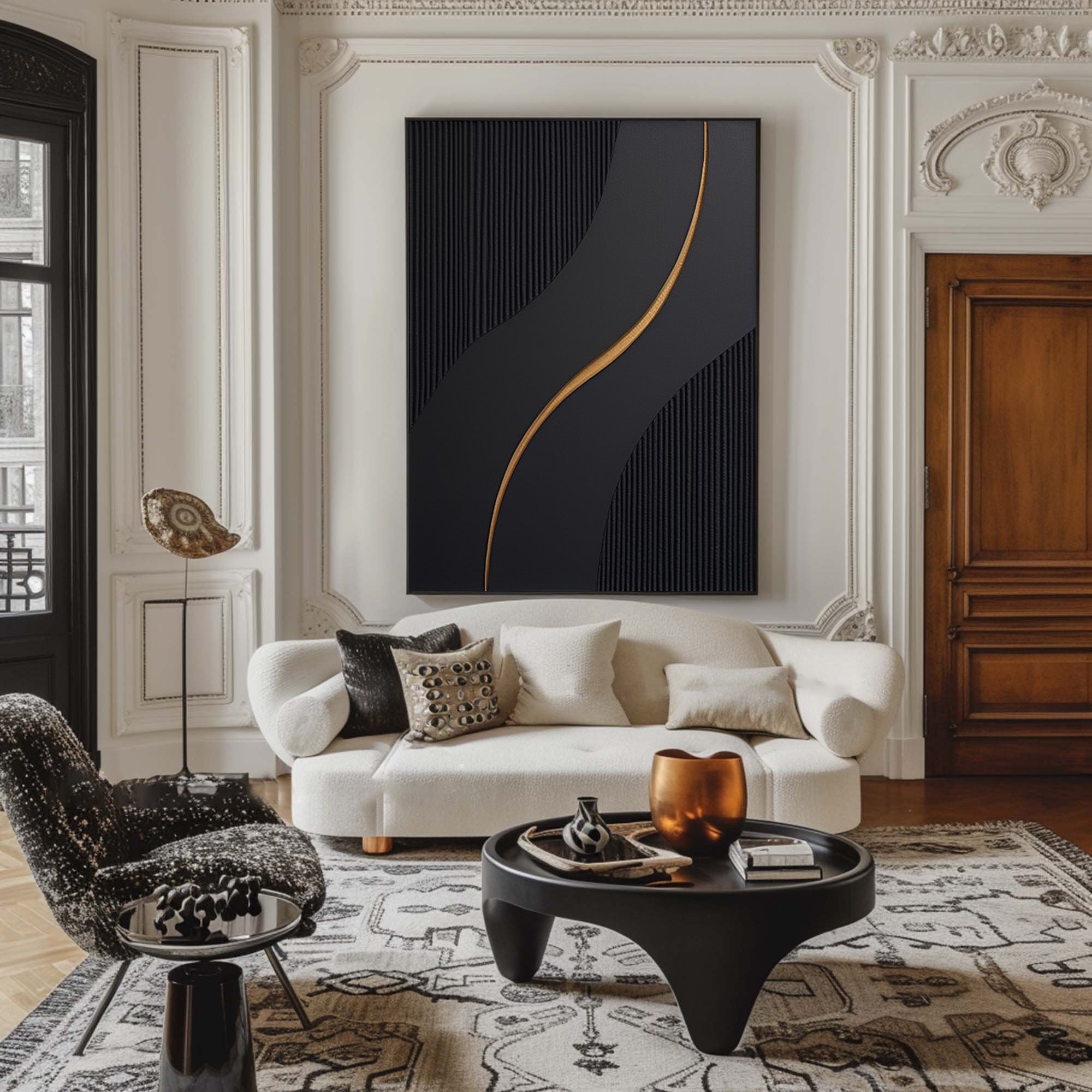 Contemporary Gold Line Wall Art | ArtVista Gallery #BBA 048