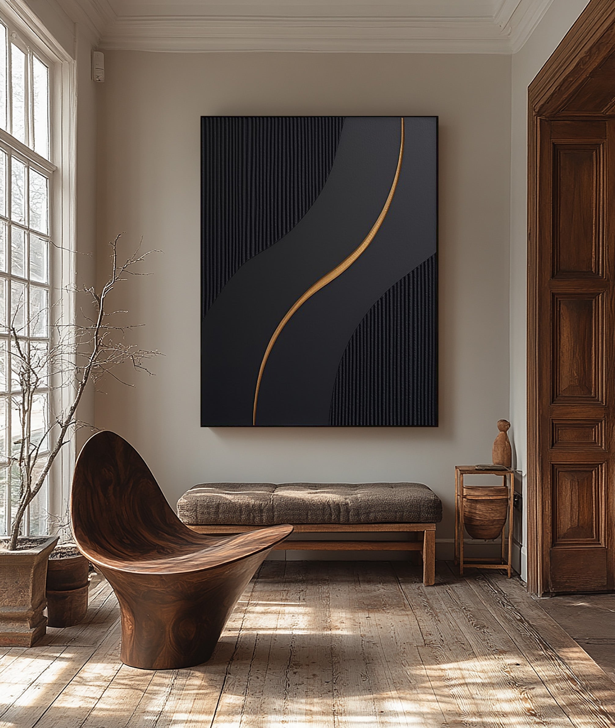 Contemporary Gold Line Wall Art | ArtVista Gallery #BBA 048