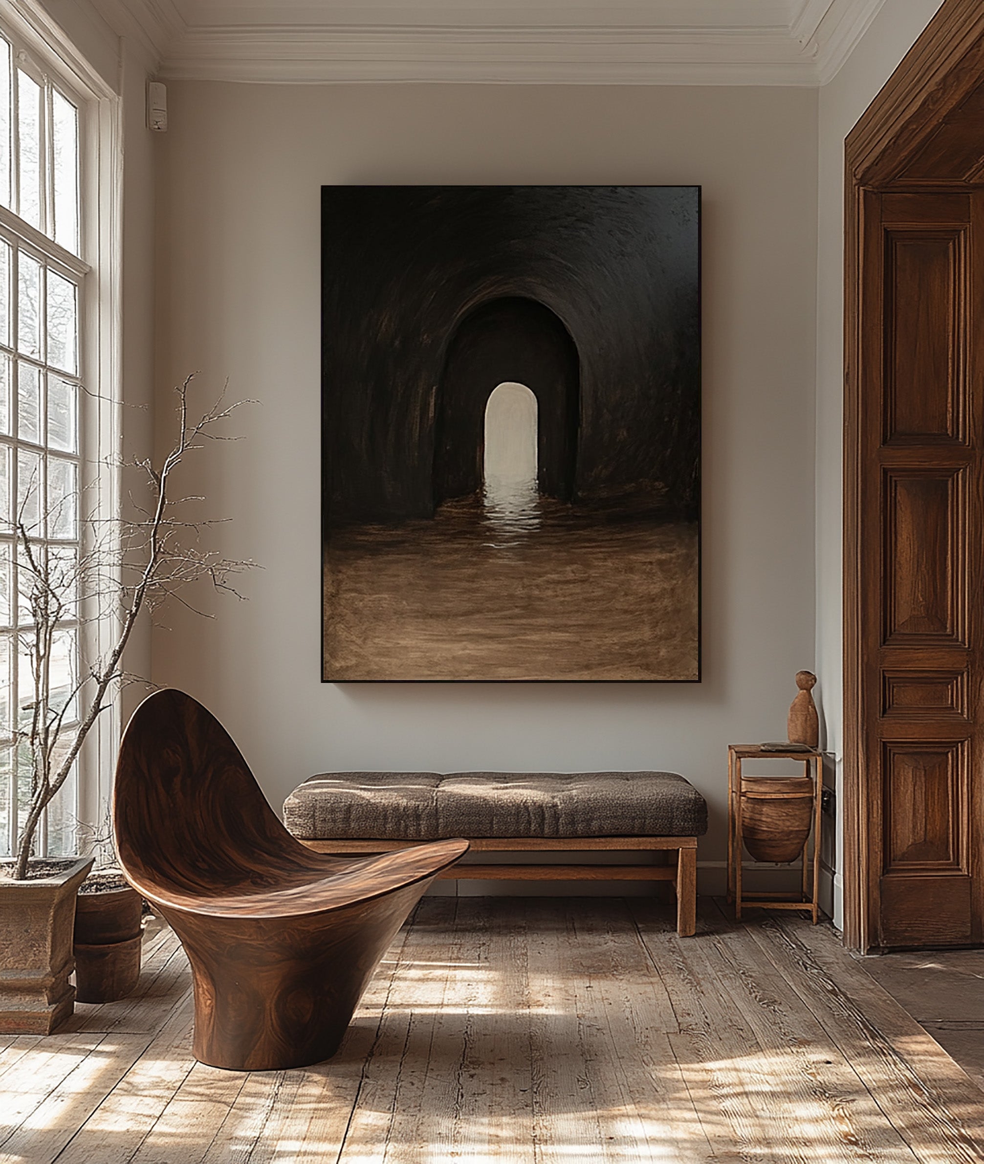 Mystical Tunnel Canvas Art | Deep Tones Wall Decor  #BBA 051