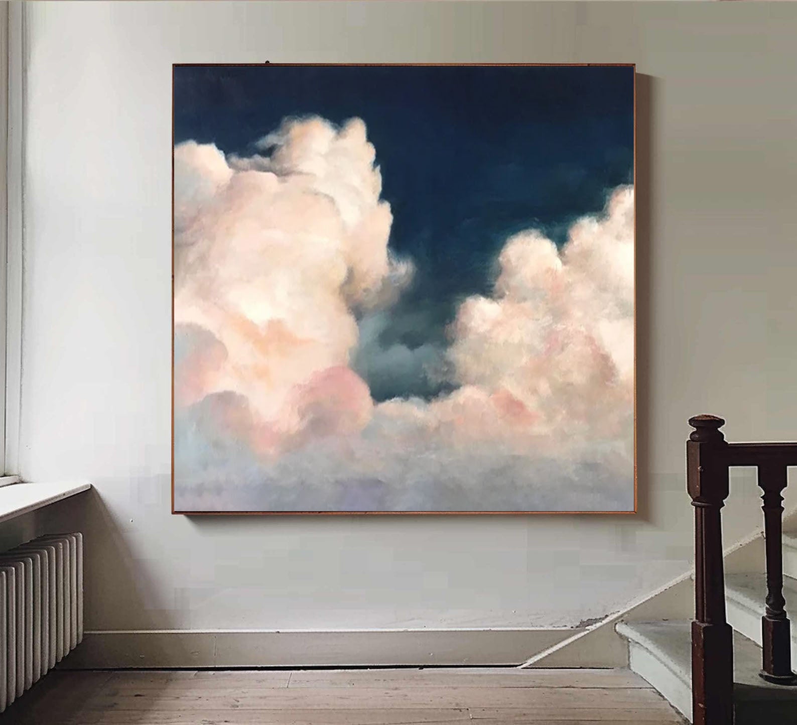 Luminous Sky Clouds Canvas Soft Pastel Wall Art for Serene Decor #OS 004