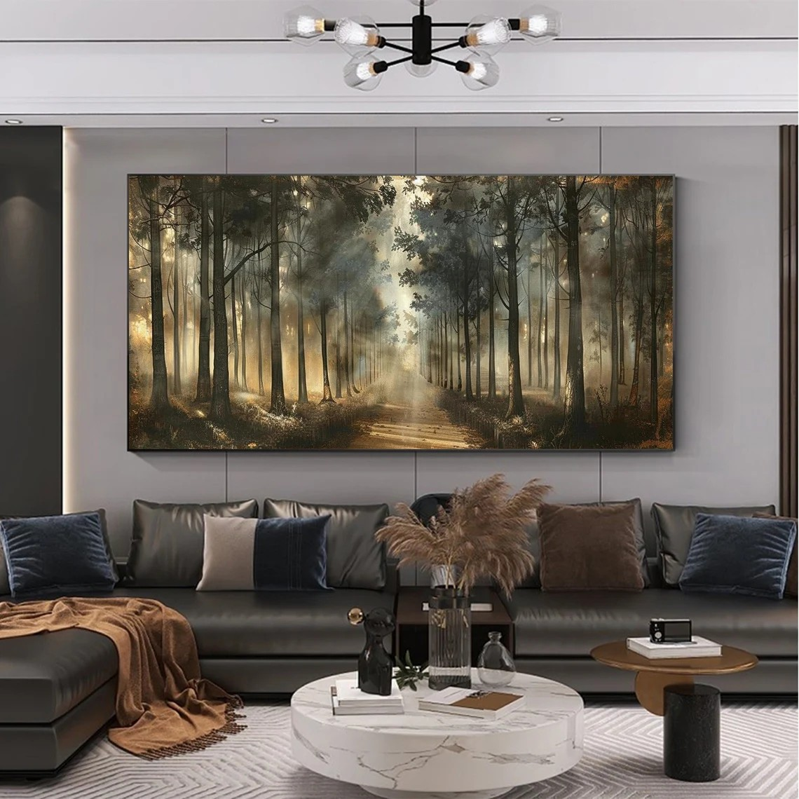 Warm and Serene Forest Landscape Wall Art #BGA 031