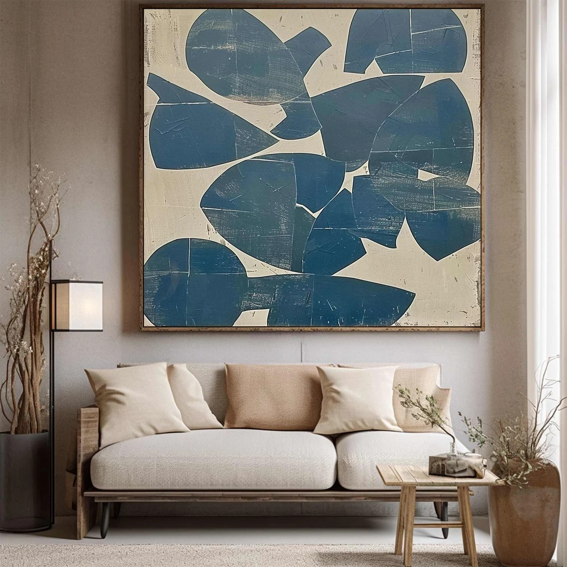 Stunning Blue Abstract Wall Art for a Modern Touch #BGA 007