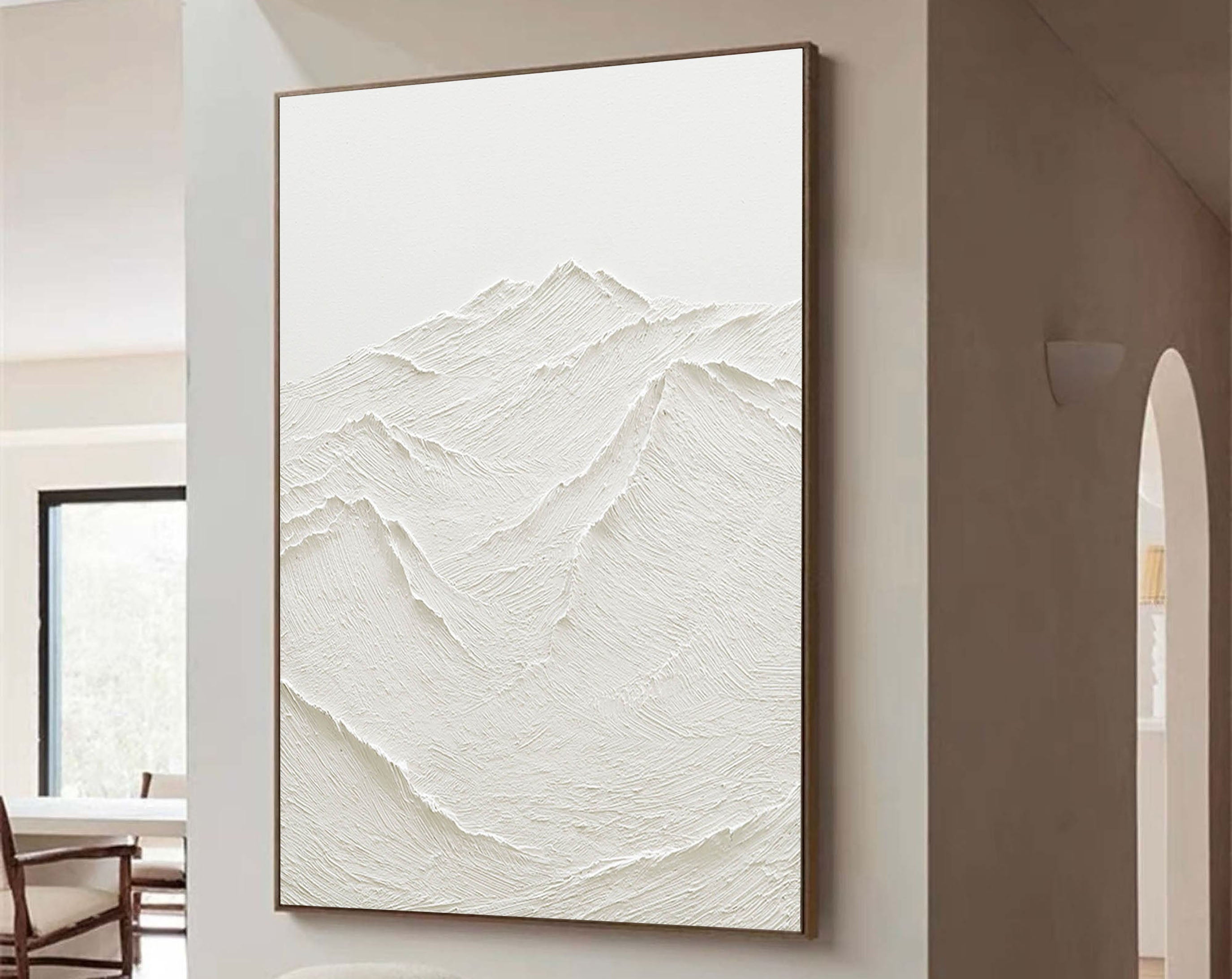 White Minimalist Abstract Painting #CXA 013