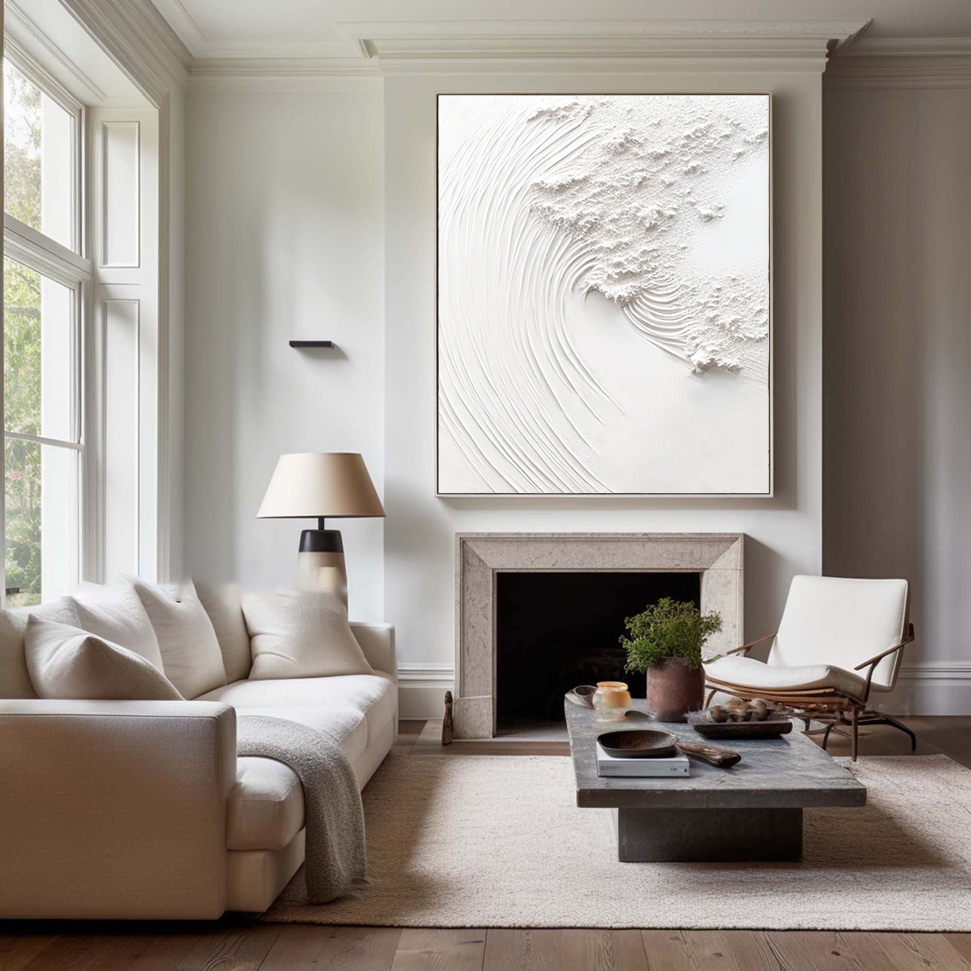 White Minimalist Painting #WM 014