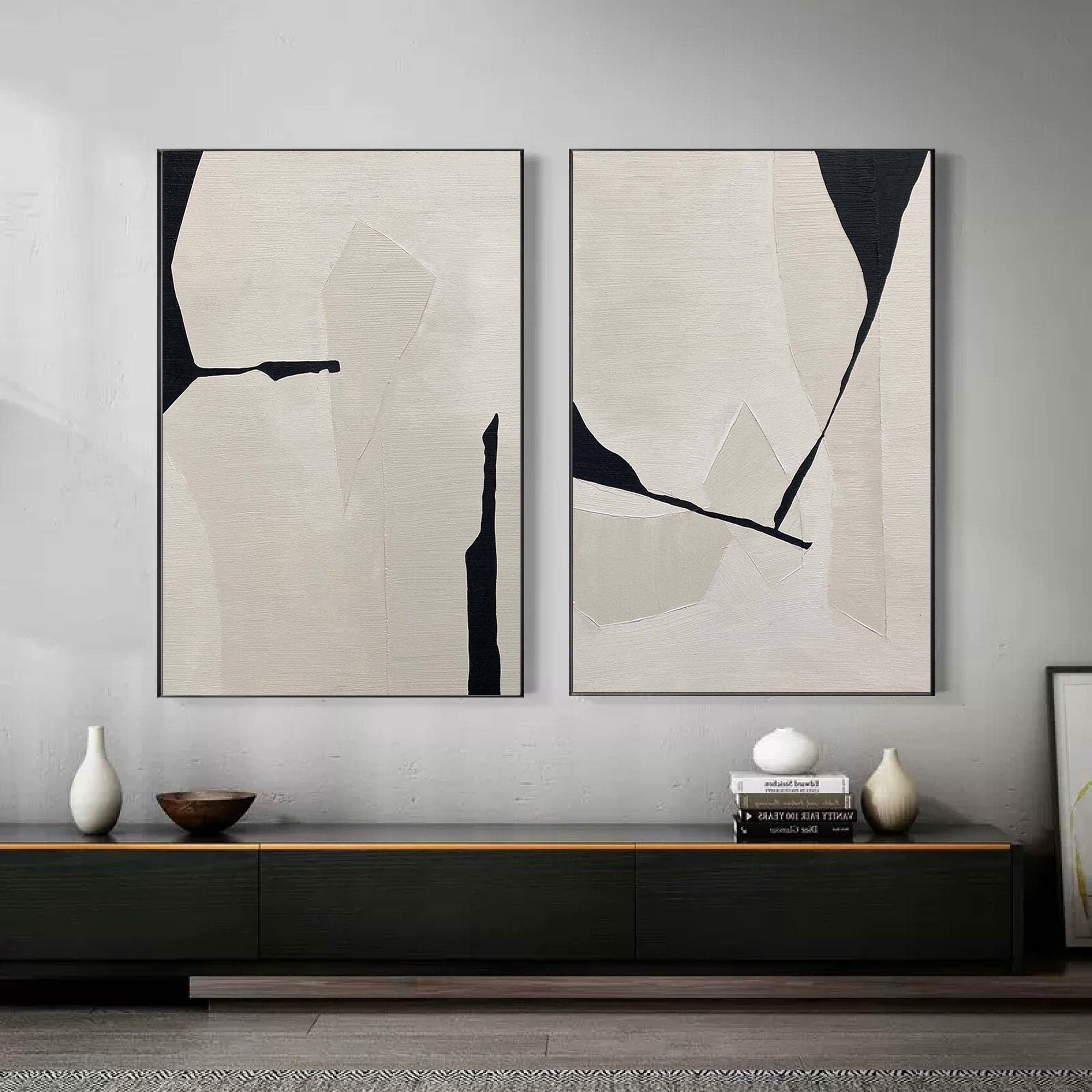 2024 Play of Light - Fine Wall Art Diptych Black and White