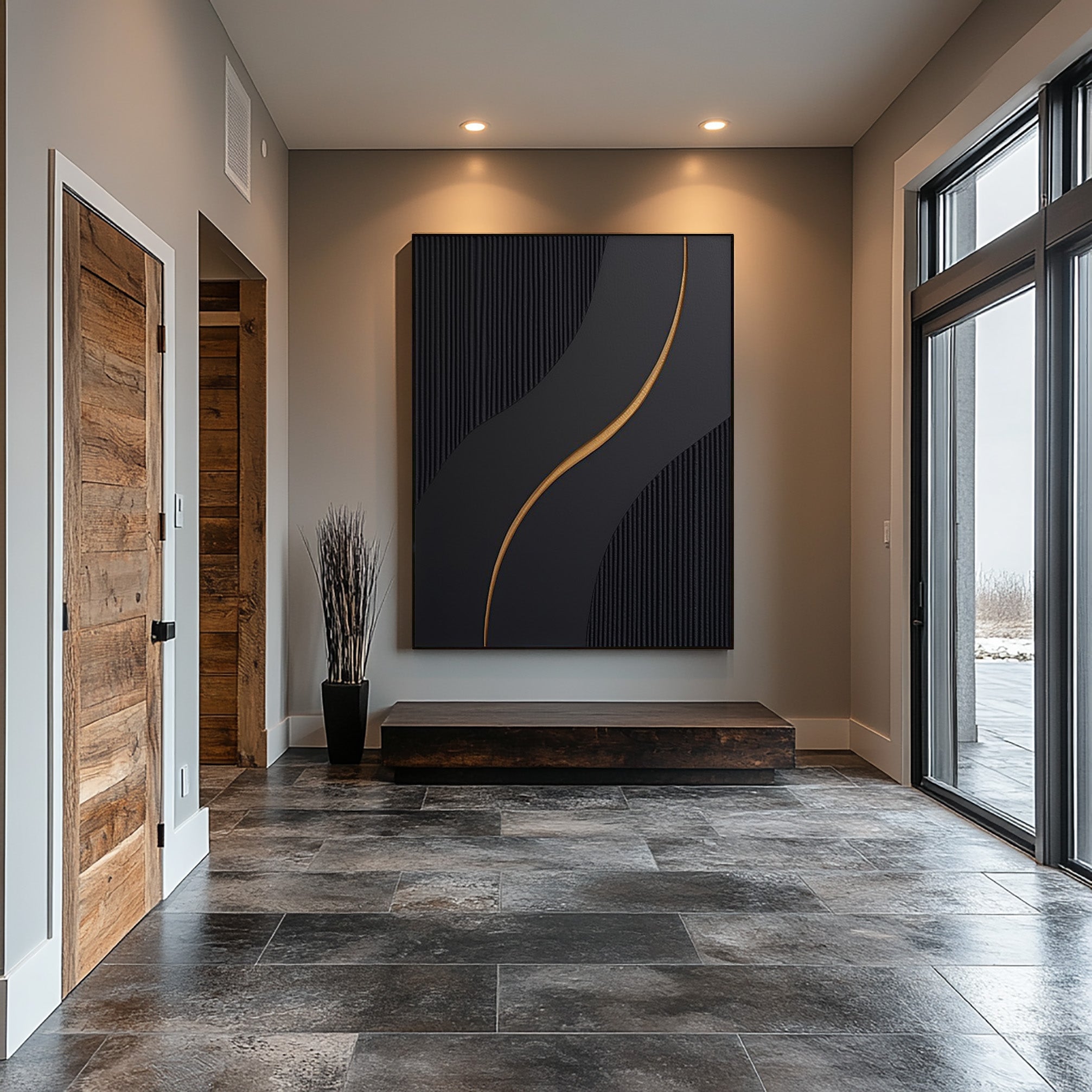 Contemporary Gold Line Wall Art | ArtVista Gallery #BBA 048