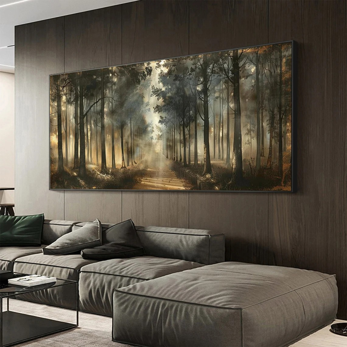 Warm and Serene Forest Landscape Wall Art #BGA 031