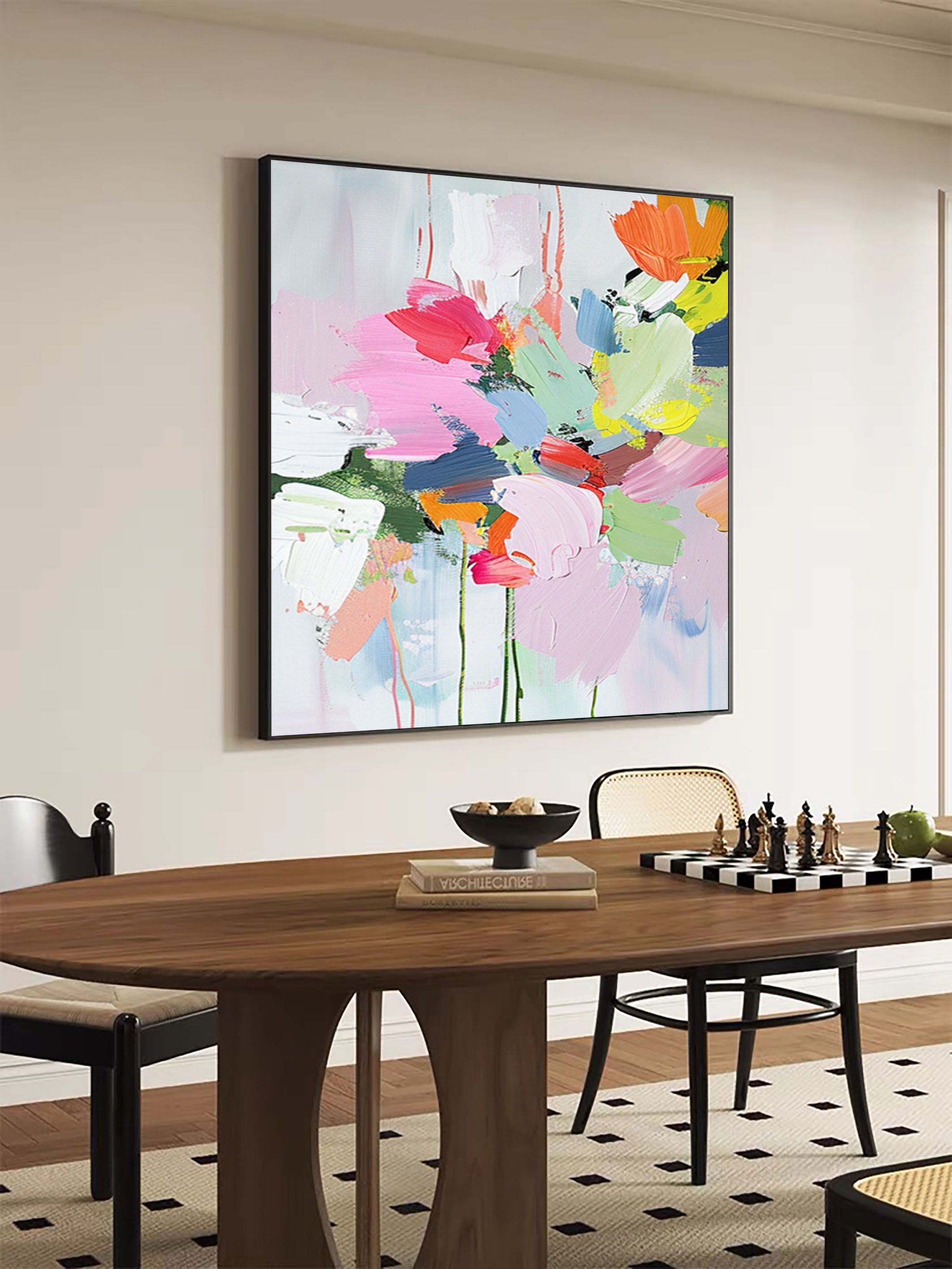 Vibrant Bloom Canvas Art Colorful Wall Decor #FT 038