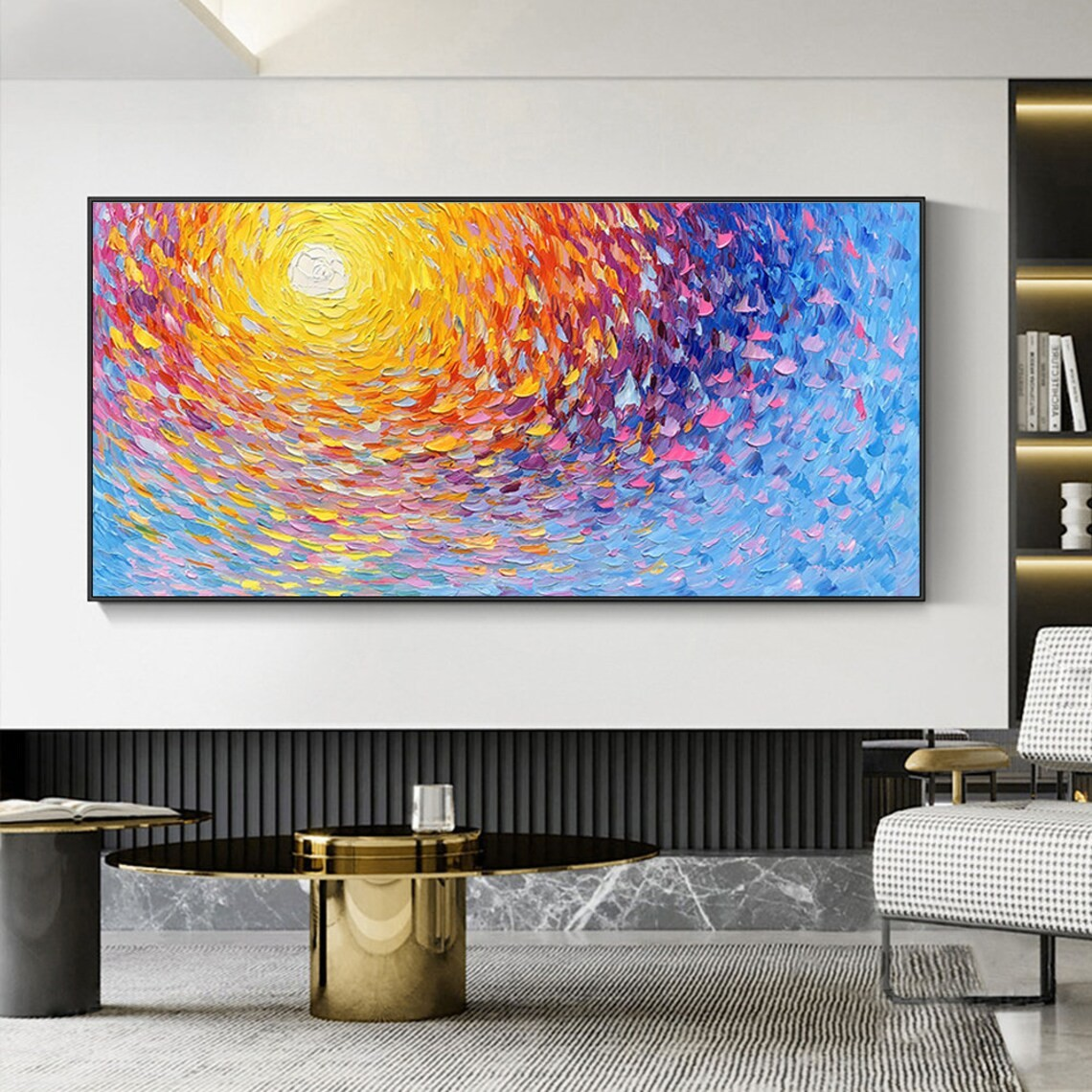 Radiant Spiral Abstract Wall Art for Modern Spaces #BGA 024