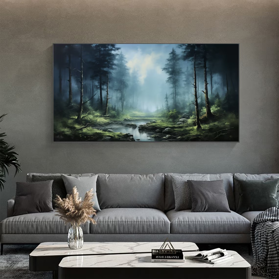 Woodland Stream Abstract Wall Art #BGA 028