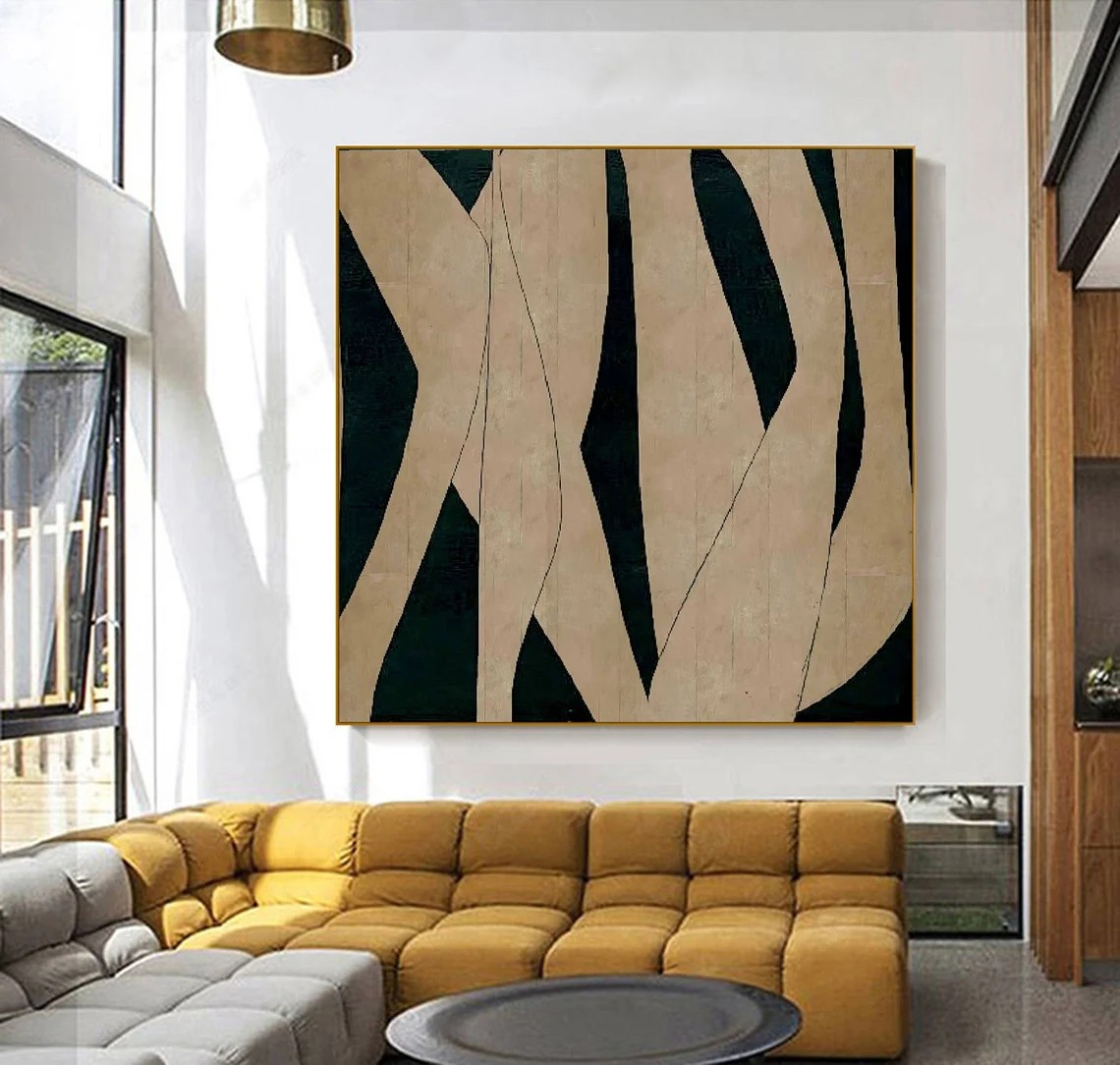 Modern Brown Minimalist Wall Art  #WSA 006