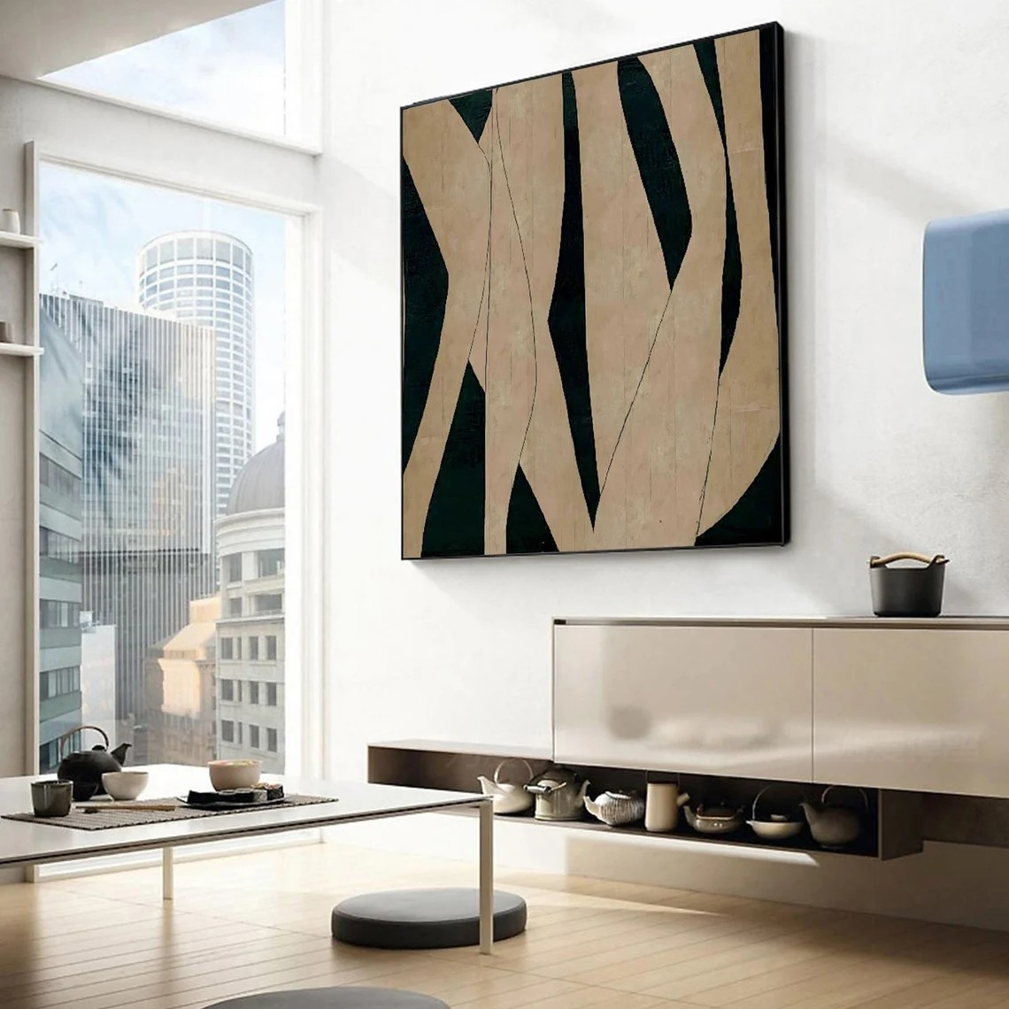 Modern Brown Minimalist Wall Art  #WSA 006