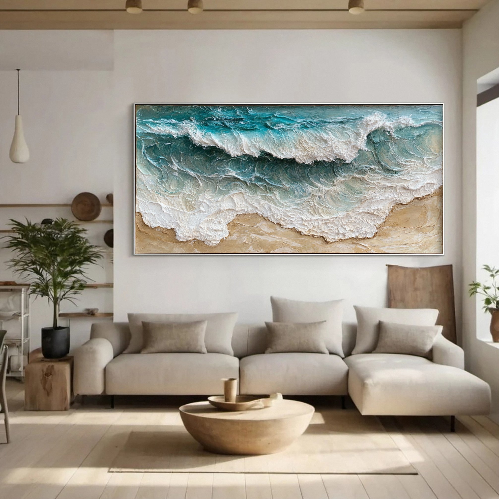 Ocean Majesty Large Textured Wave Wall Art #OS 045