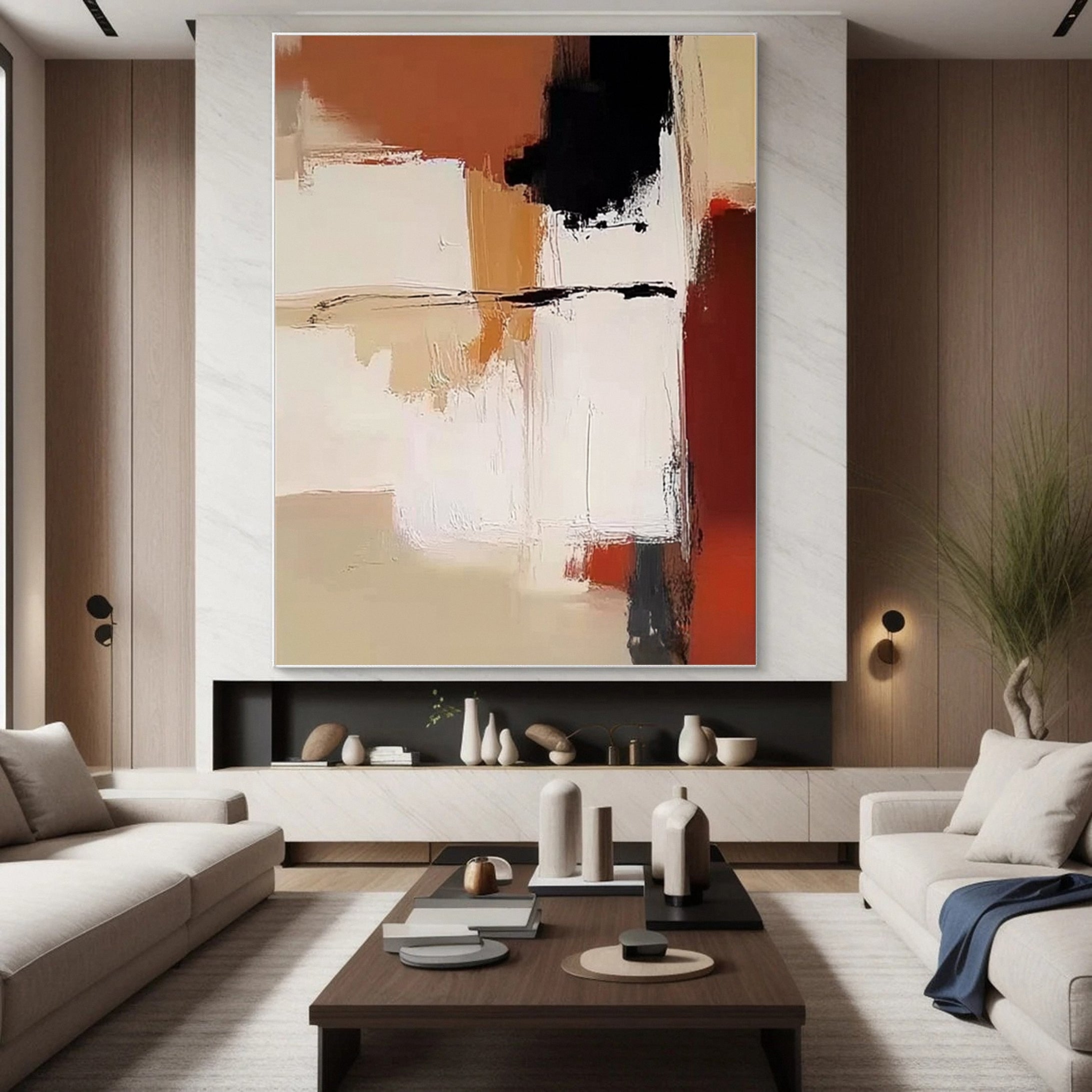 Chic Abstract Modern Artwork for Contemporary Homes #BBA 031