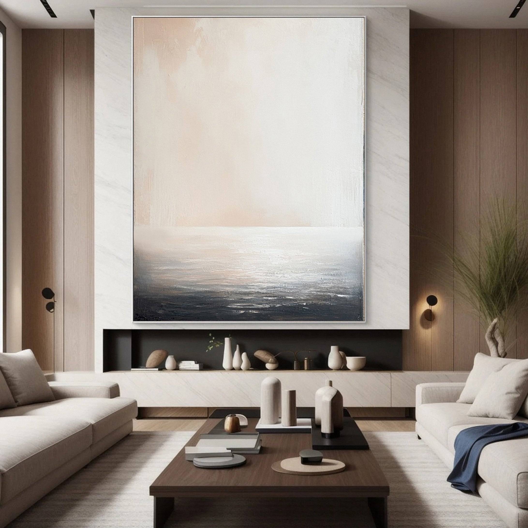 Ocean Whisper Contemporary Seascape Wall Art #BBA 039