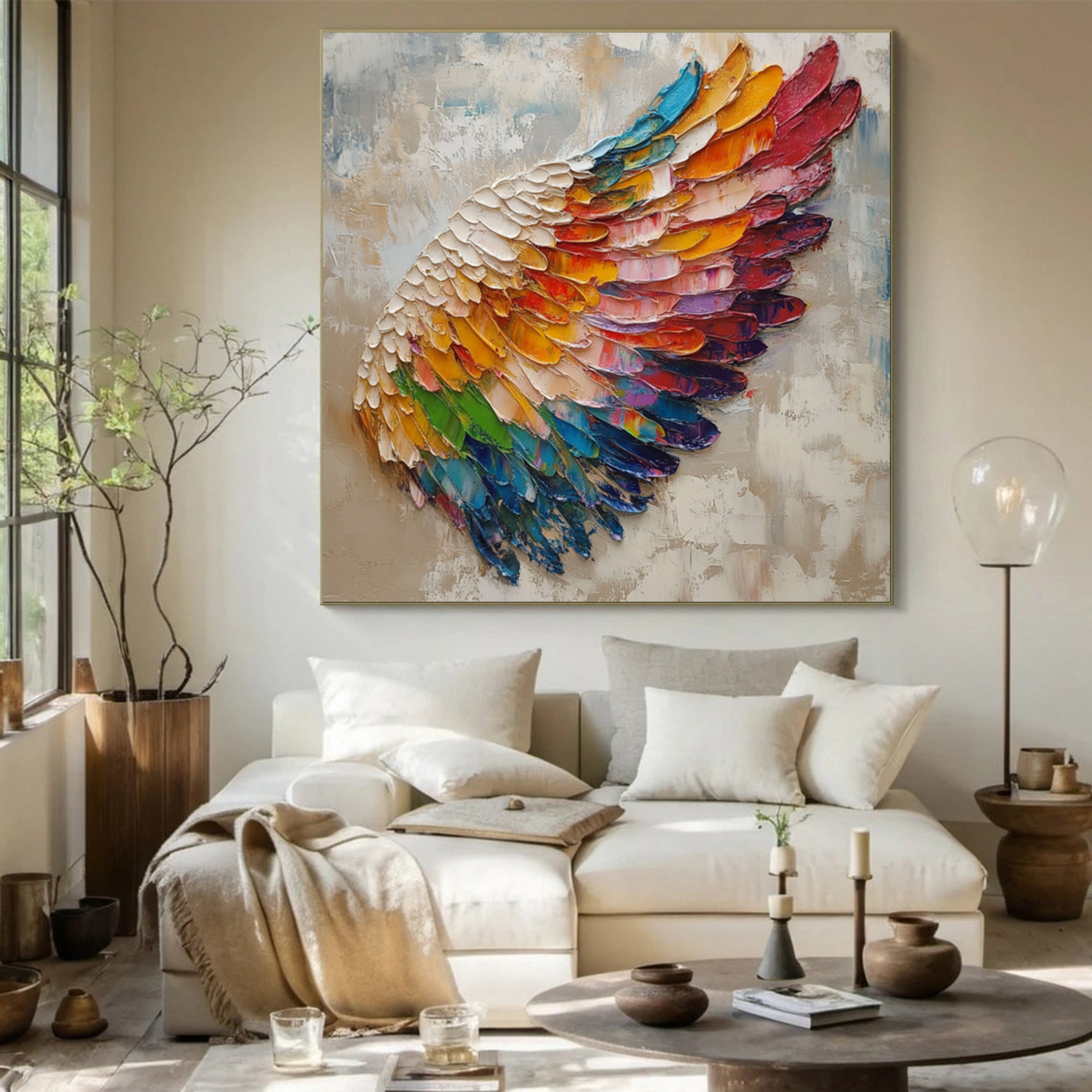 Color Flight Dynamic Feather Textured Artwork #CAP 002