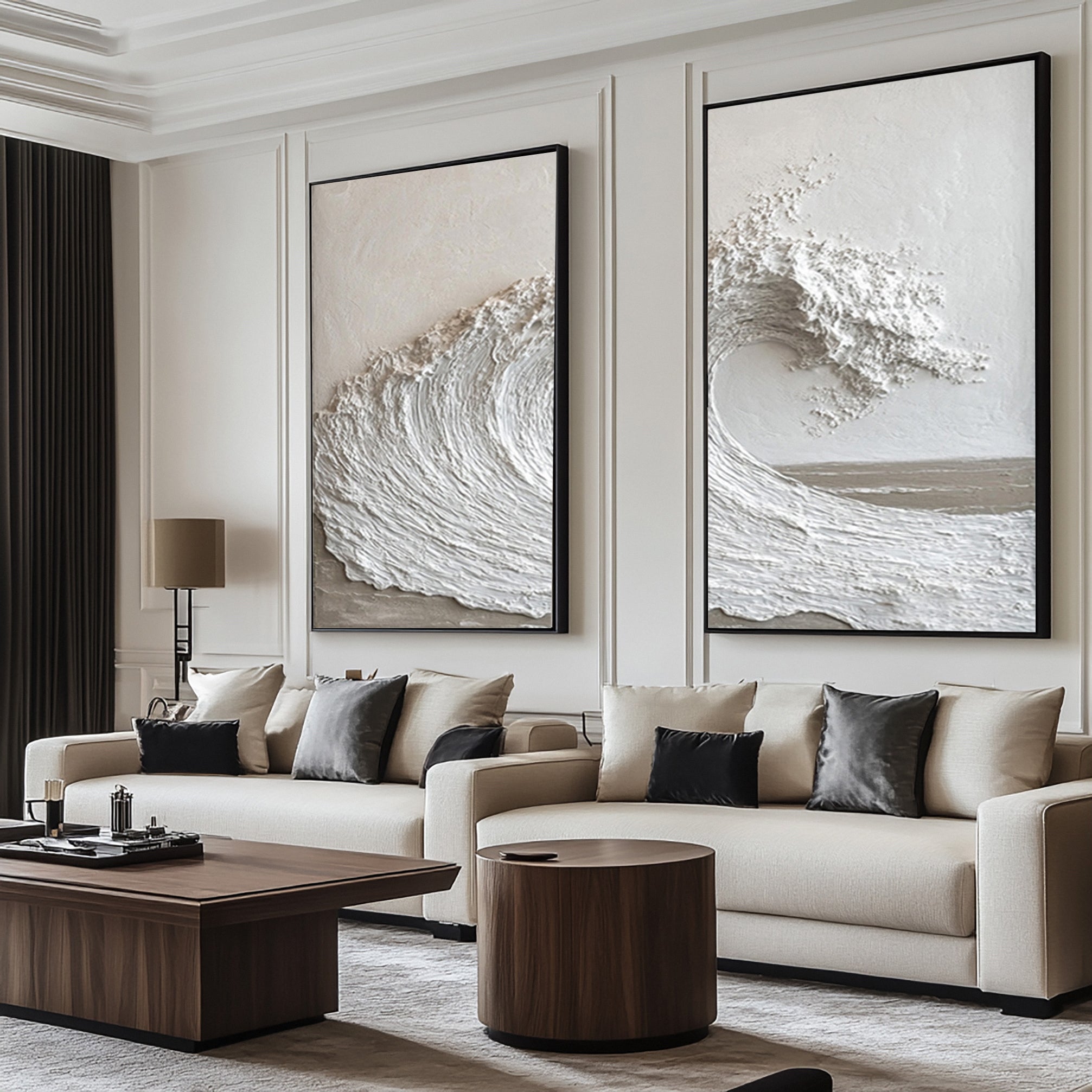 Textured Ocean Wave Art 3D Oil Painting for Modern Home Decor #BBS 011