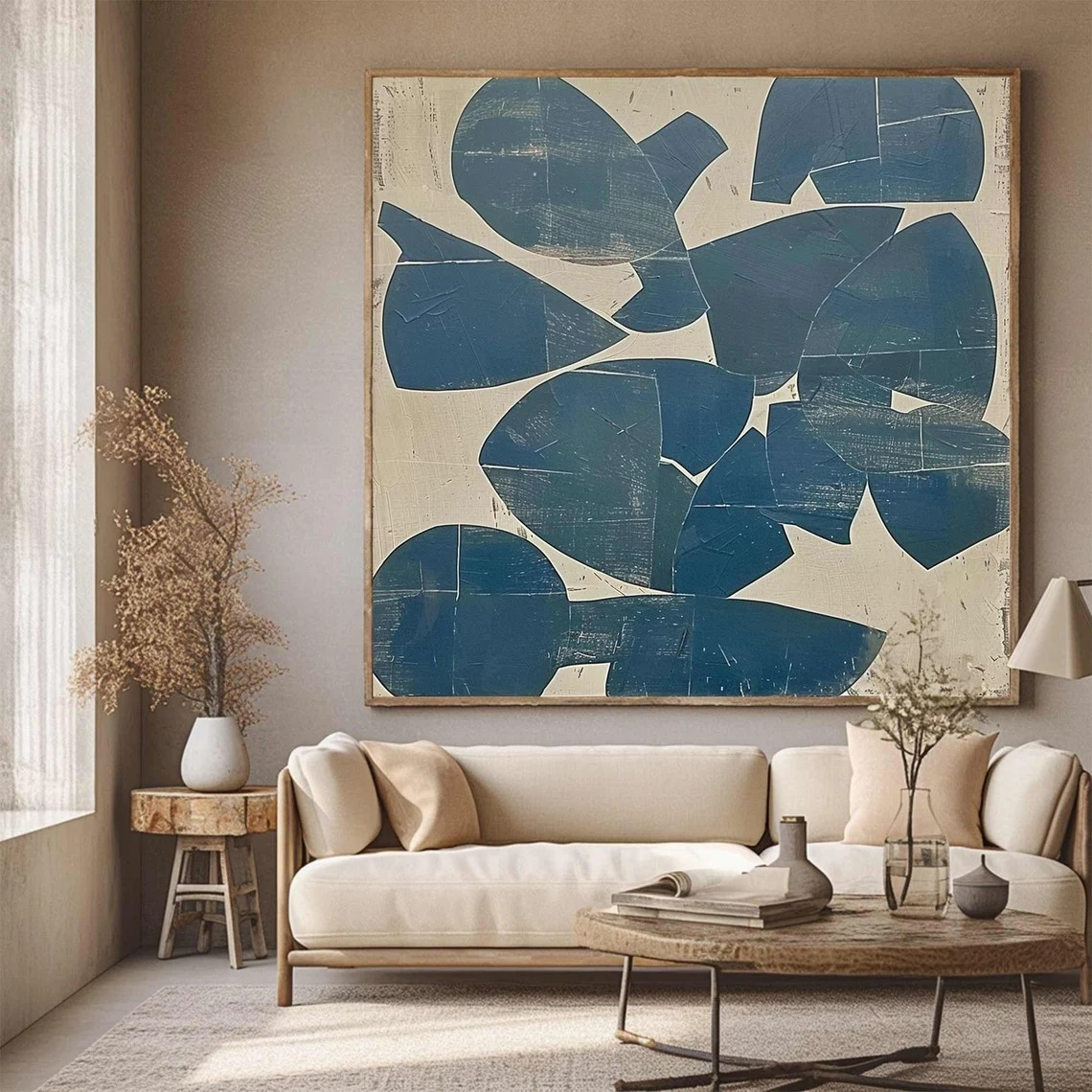 Stunning Blue Abstract Wall Art for a Modern Touch #BGA 007