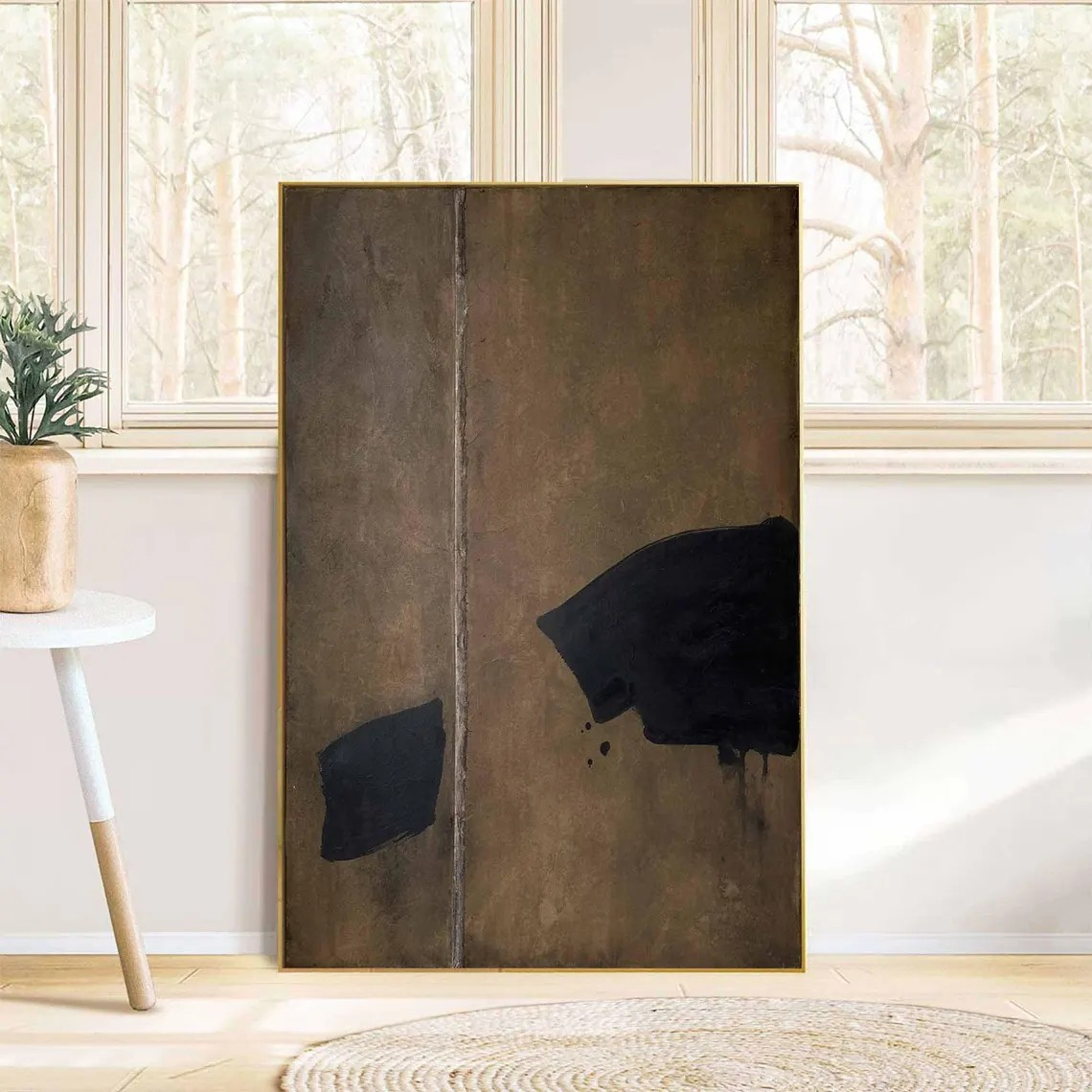 Contemporary Brown and Black Wall Art  #WSA 007