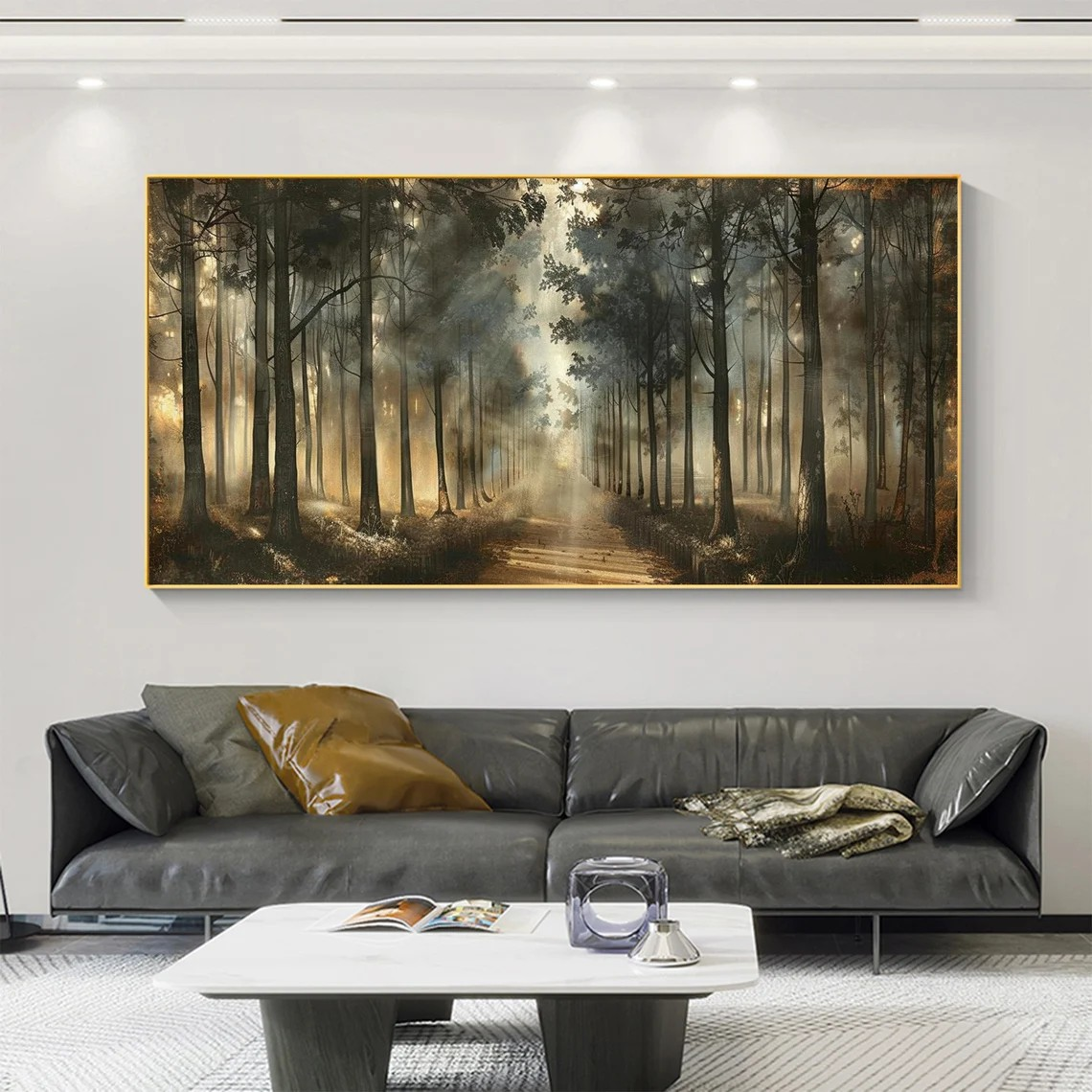 Warm and Serene Forest Landscape Wall Art #BGA 031