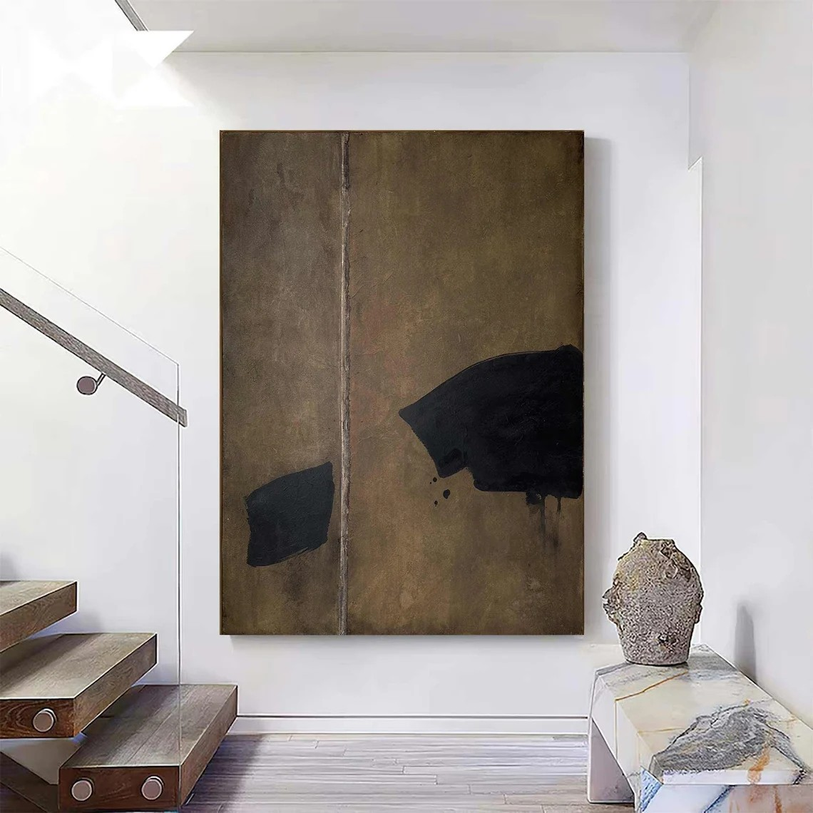 Contemporary Brown and Black Wall Art  #WSA 007