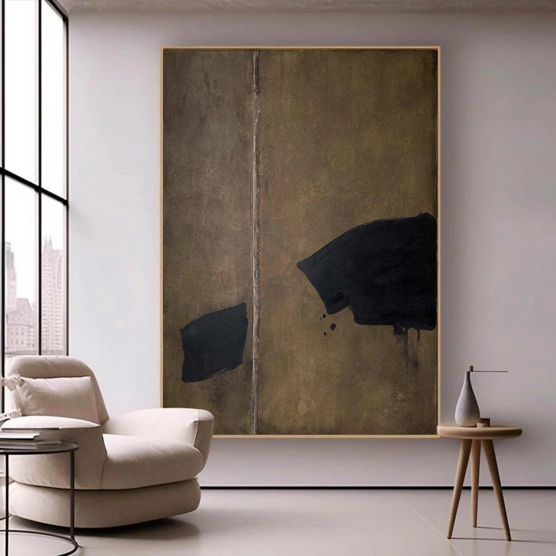 Contemporary Brown and Black Wall Art  #WSA 007