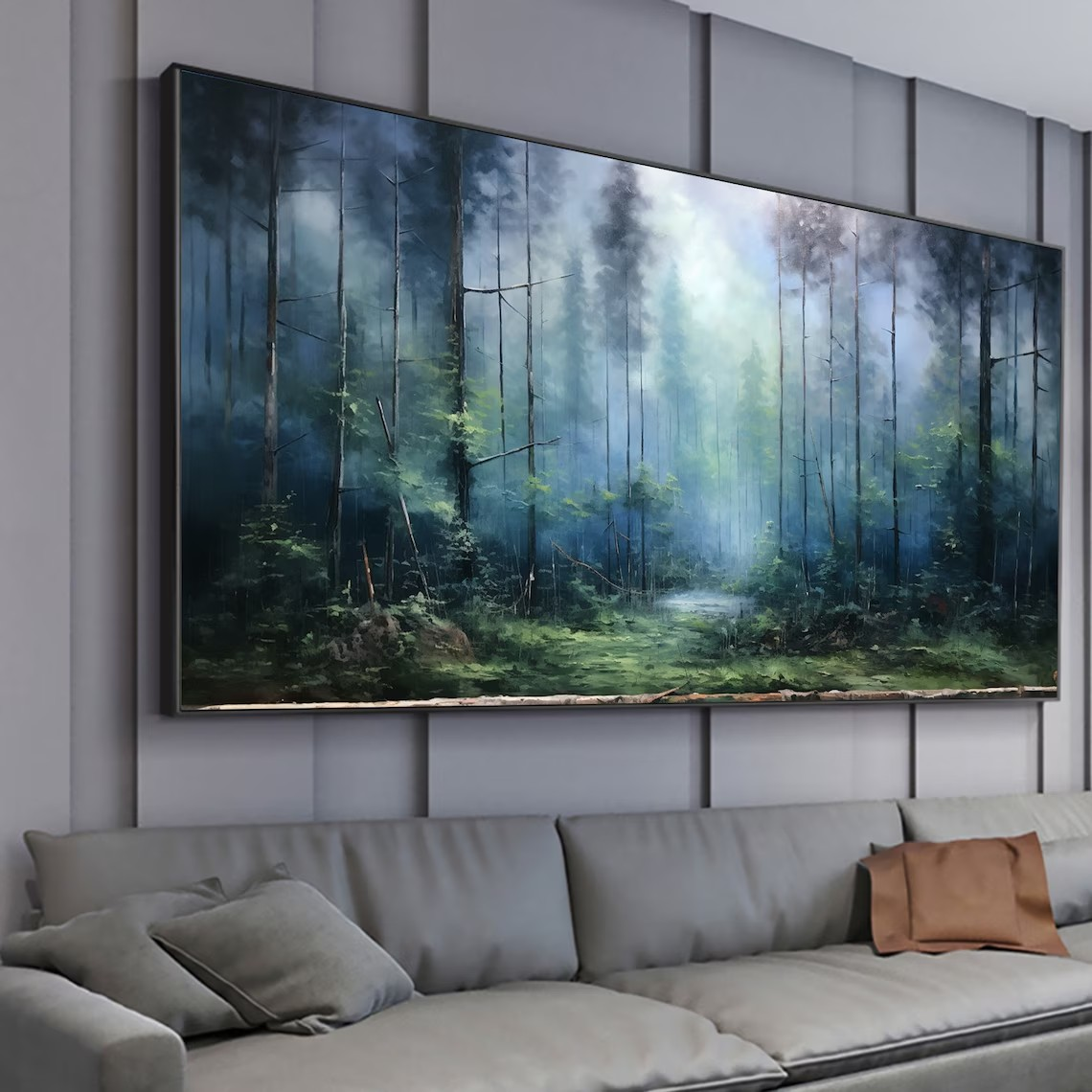 Misty Forest Landscape Wall Art #BGA 026