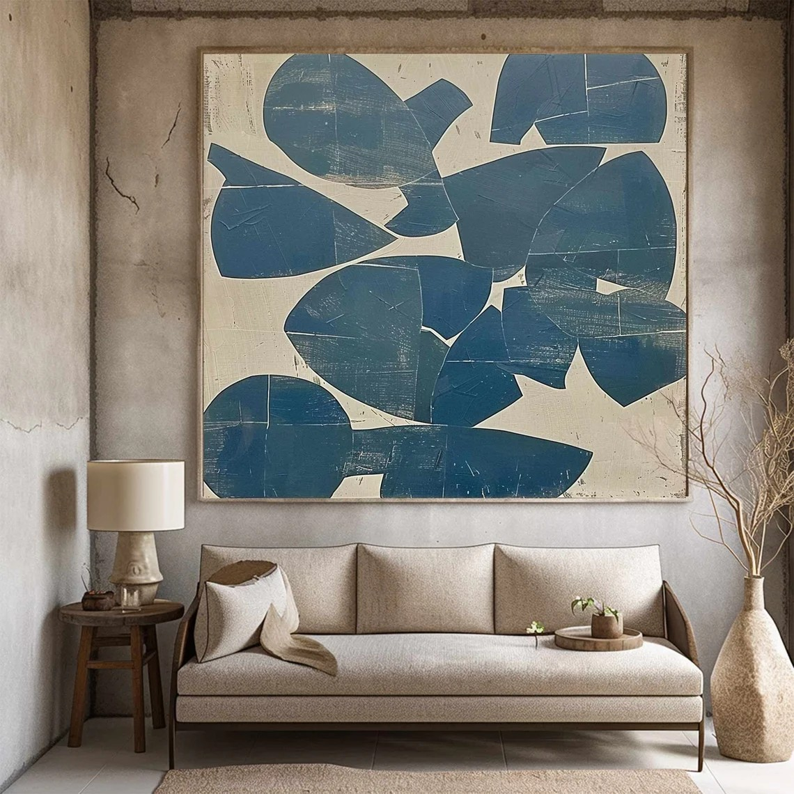 Stunning Blue Abstract Wall Art for a Modern Touch #BGA 007