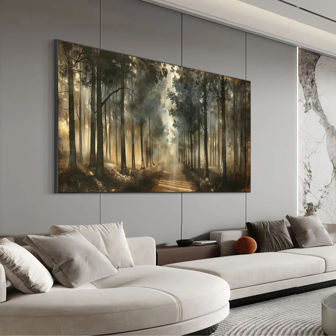 Warm and Serene Forest Landscape Wall Art #BGA 031