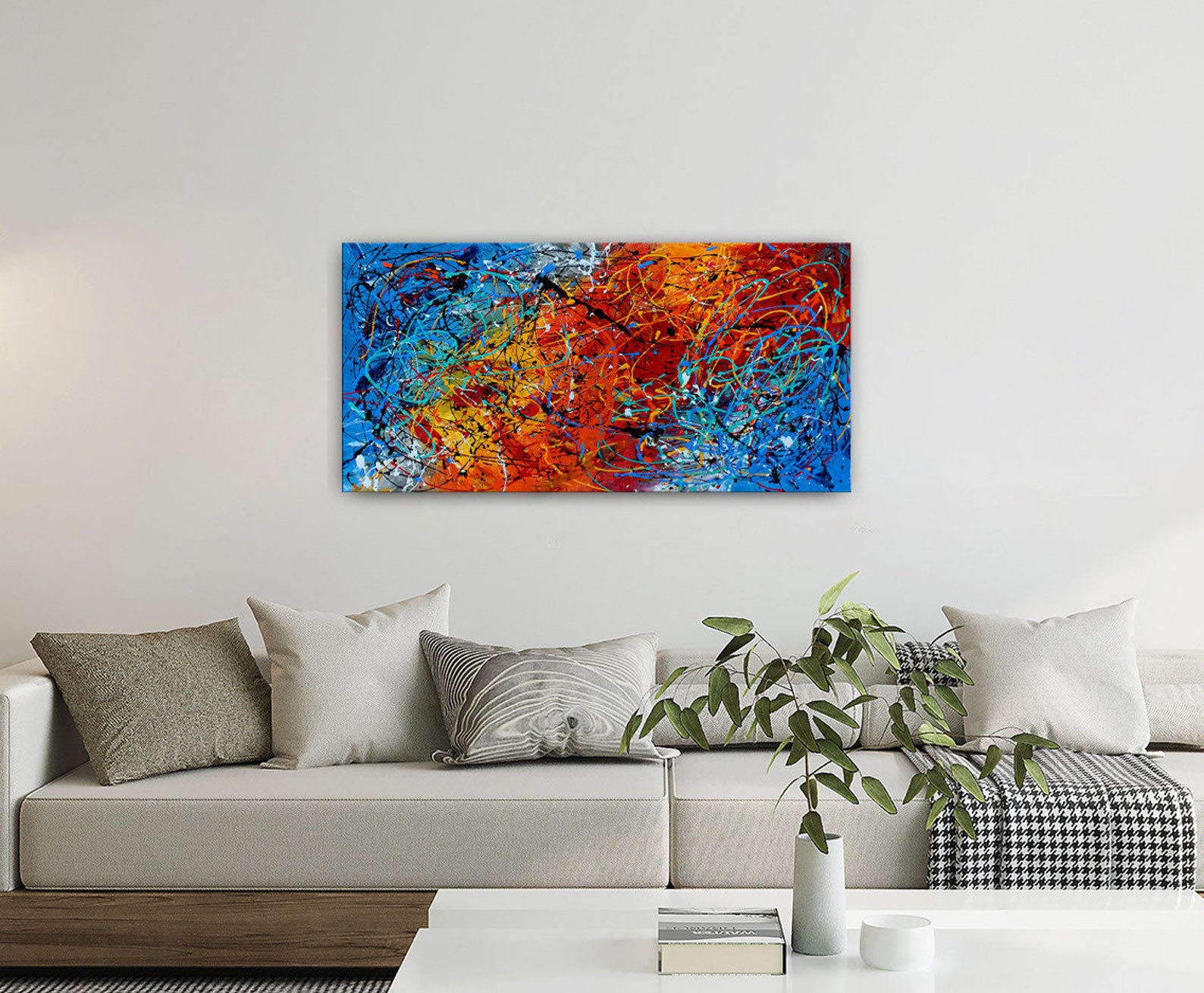 Abstract Art Paintings – Bright and Bold Colorful Canvas Art #CWA 003