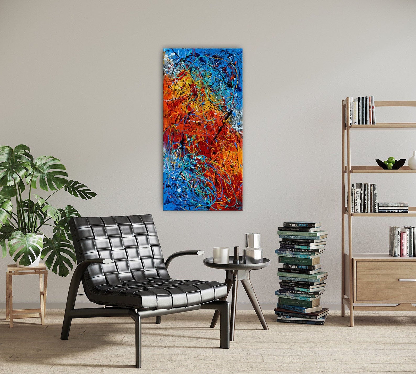 Abstract Art Paintings – Bright and Bold Colorful Canvas Art #CWA 003