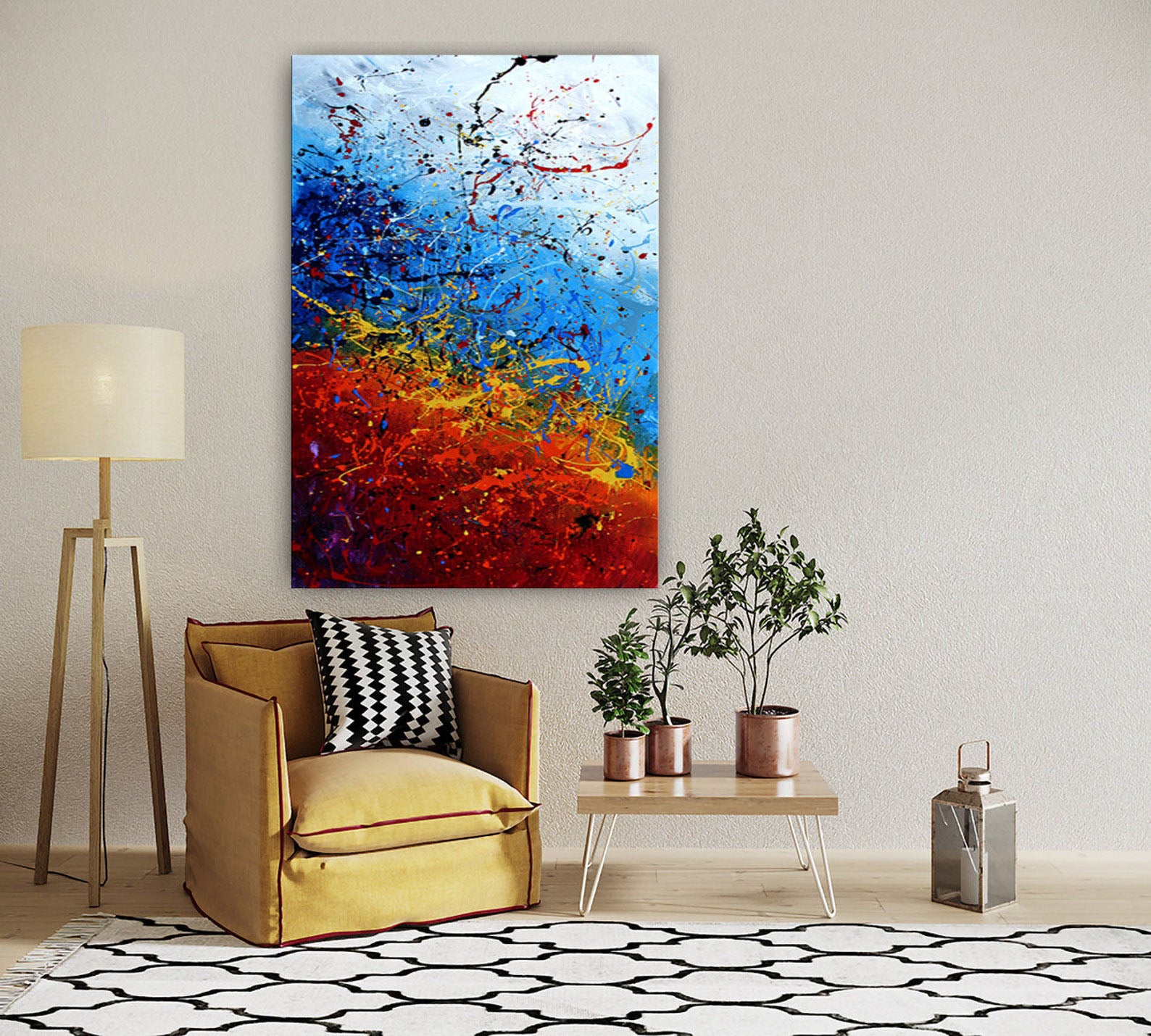 Colorful Cool Abstract Wall Art for Modern Spaces #CWA 013