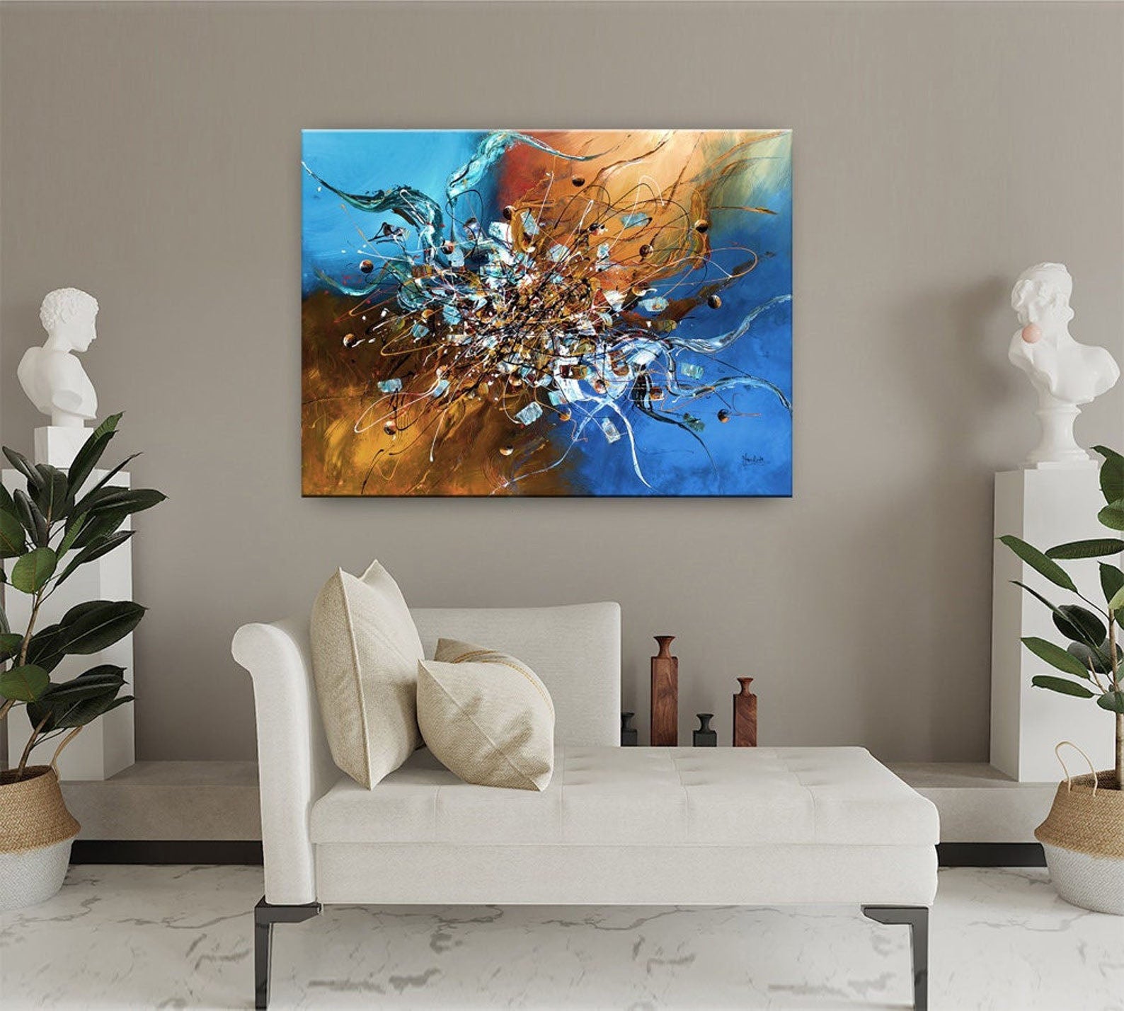 Colorful Abstract Wall Art - Large Canvas Art for Home Decor #CWA 001