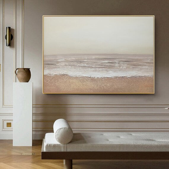 Beige & Brown Minimalist Painting #BBM 001