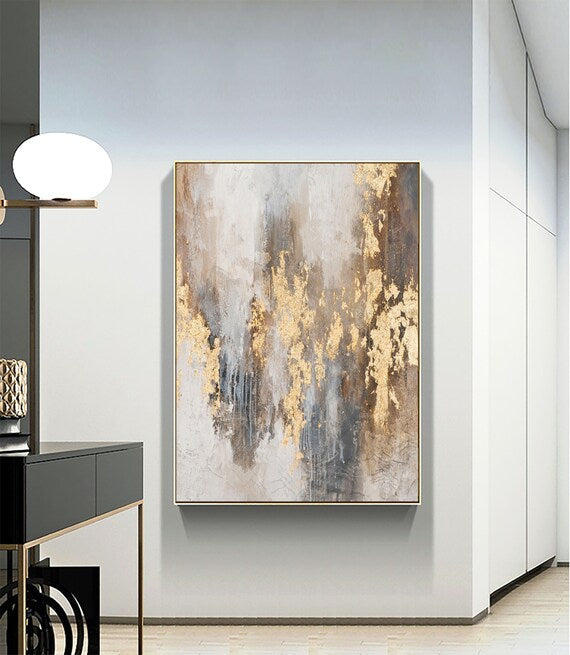 Beige & Brown Abstract Painting #BBA 007