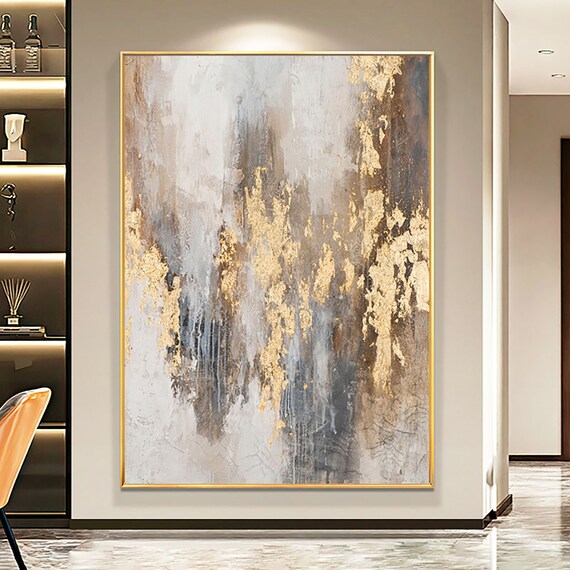 Beige & Brown Abstract Painting #BBA 007