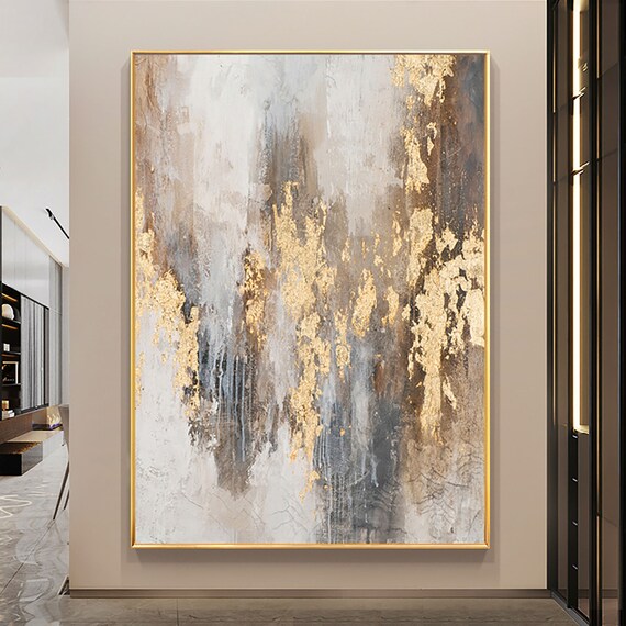 Beige & Brown Abstract Painting #BBA 007