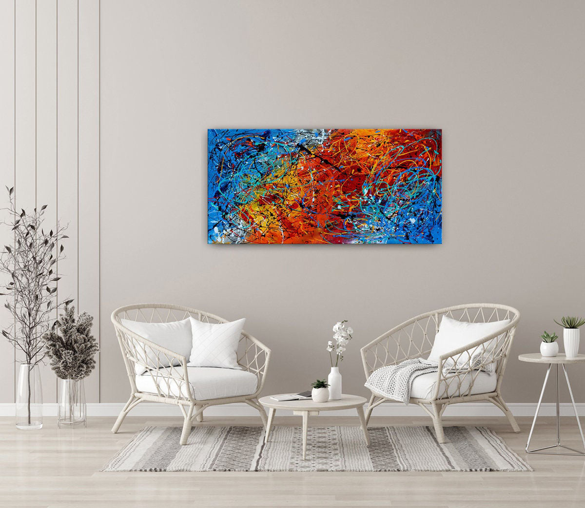 Abstract Art Paintings – Bright and Bold Colorful Canvas Art #CWA 003