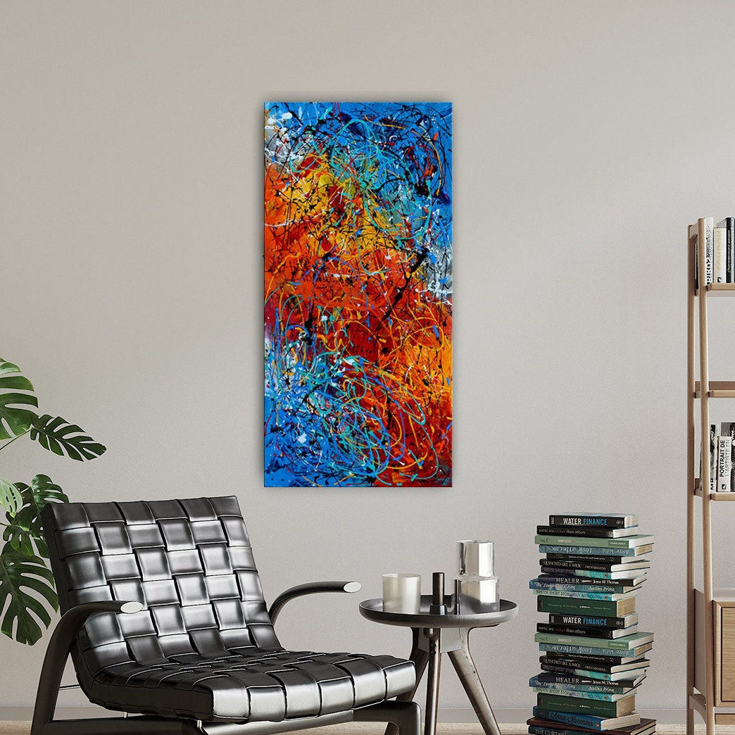 Abstract Art Paintings – Bright and Bold Colorful Canvas Art #CWA 003