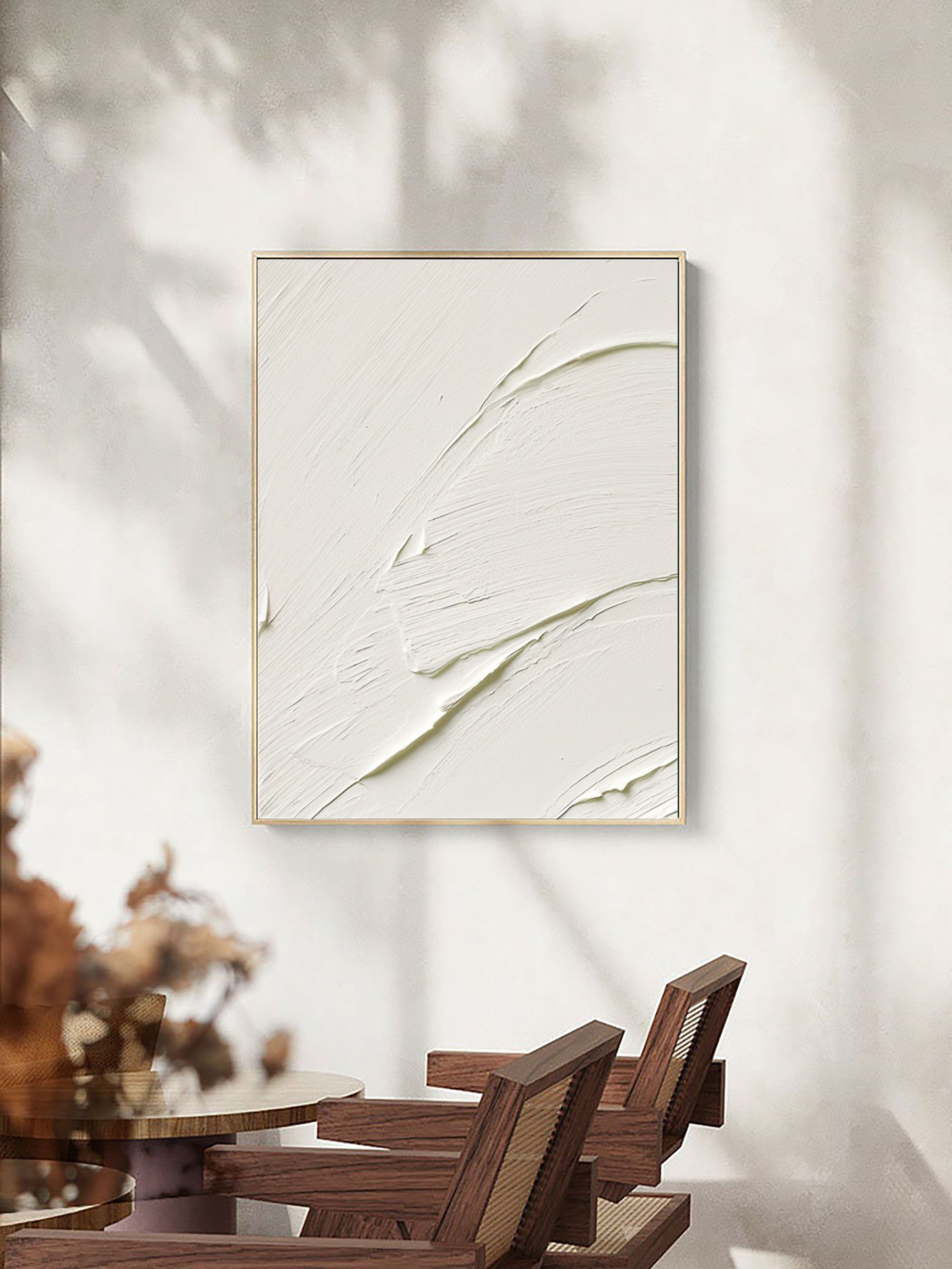 White Abstract Painting #LL 006