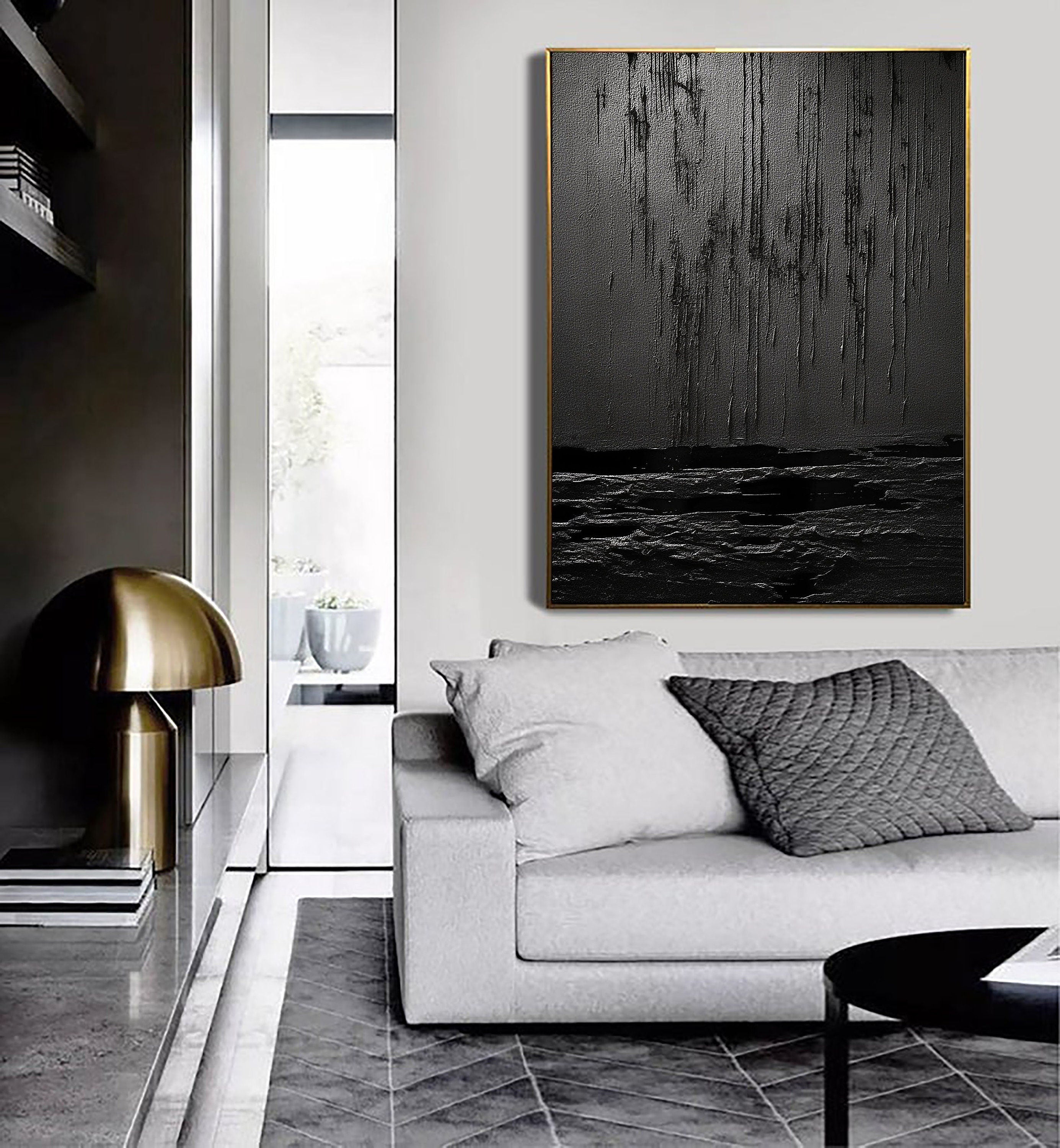 Black & White Abstract Painting #CXA 001