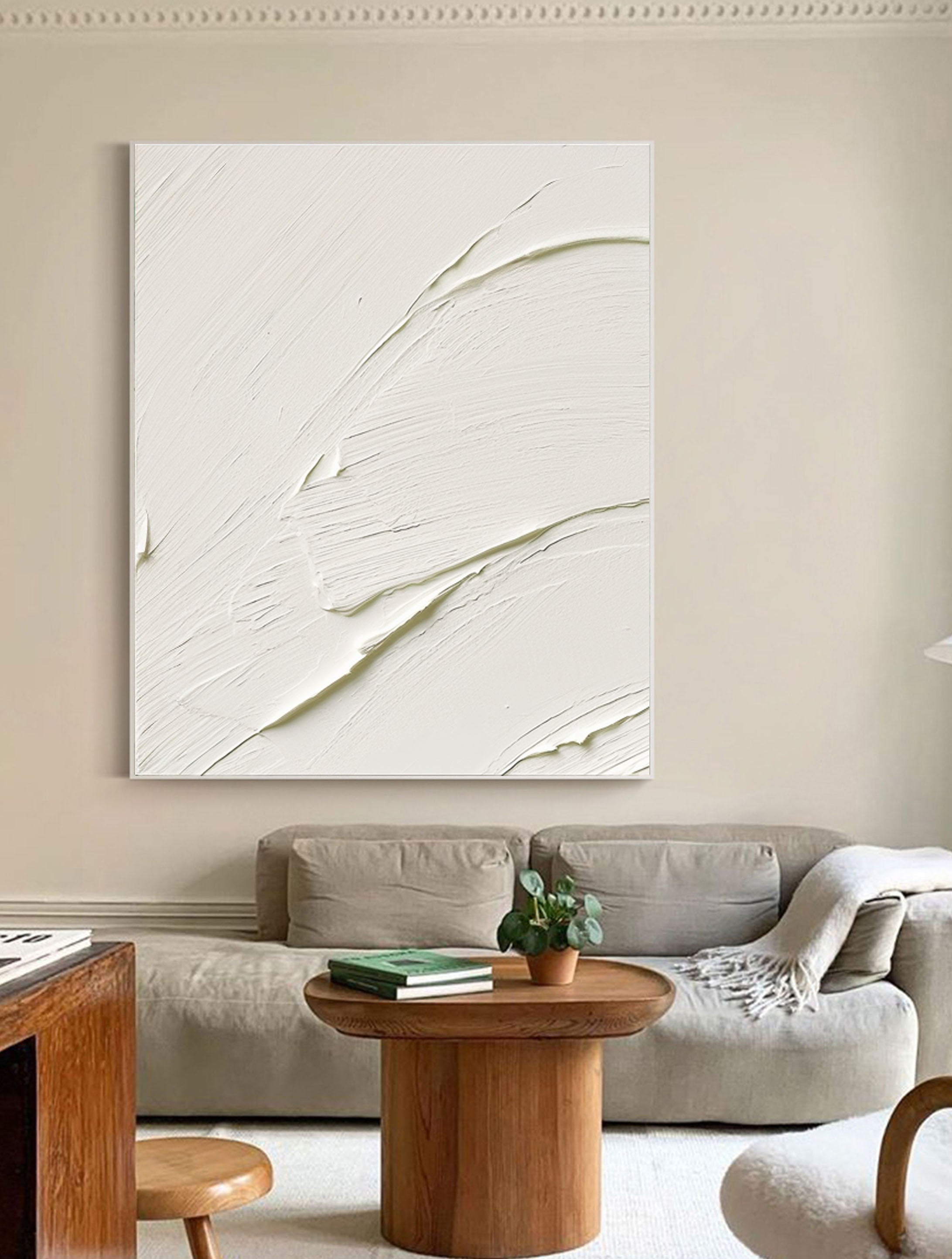 White Abstract Painting #LL 006