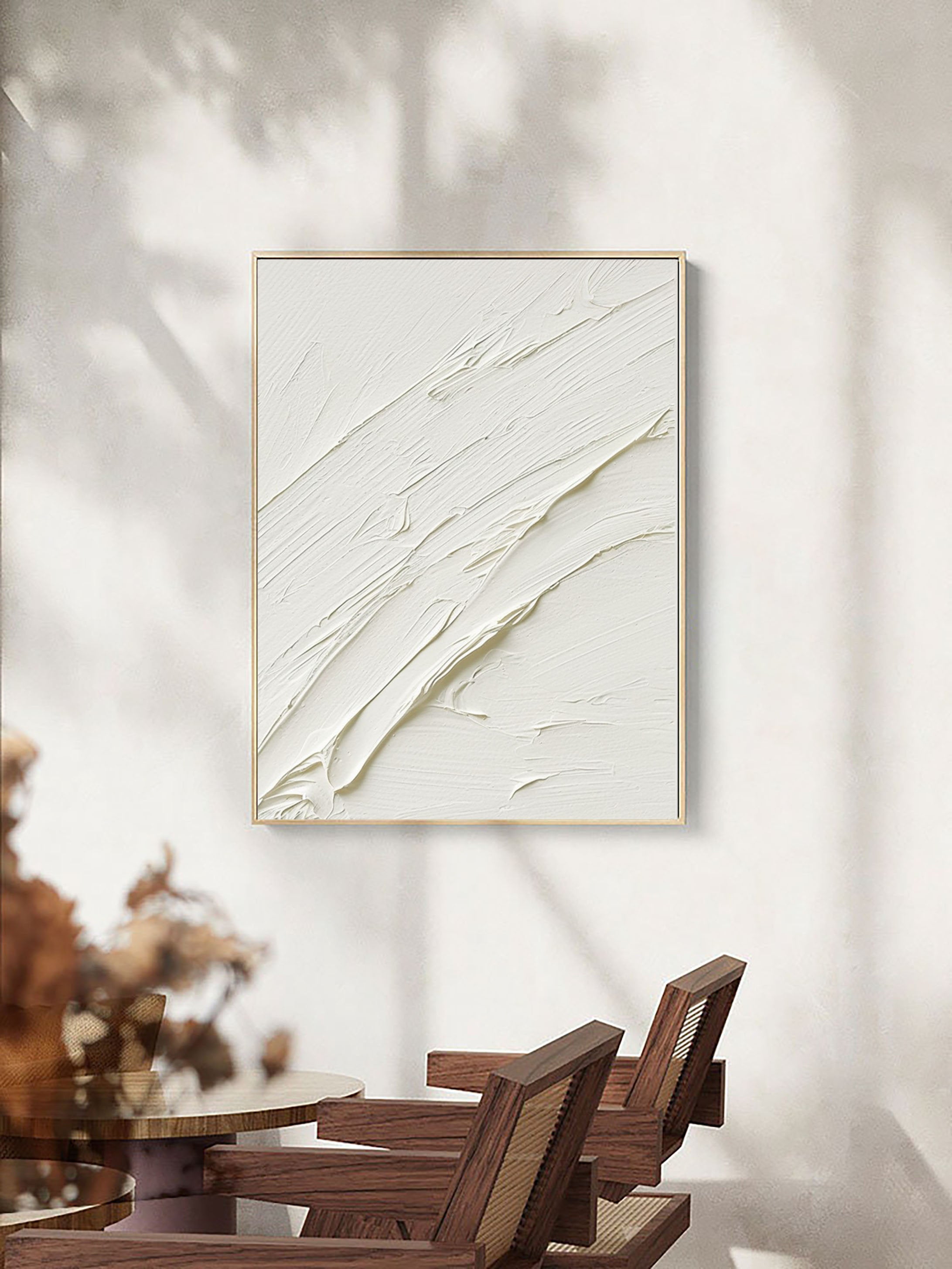 White Abstract Painting #LL 007