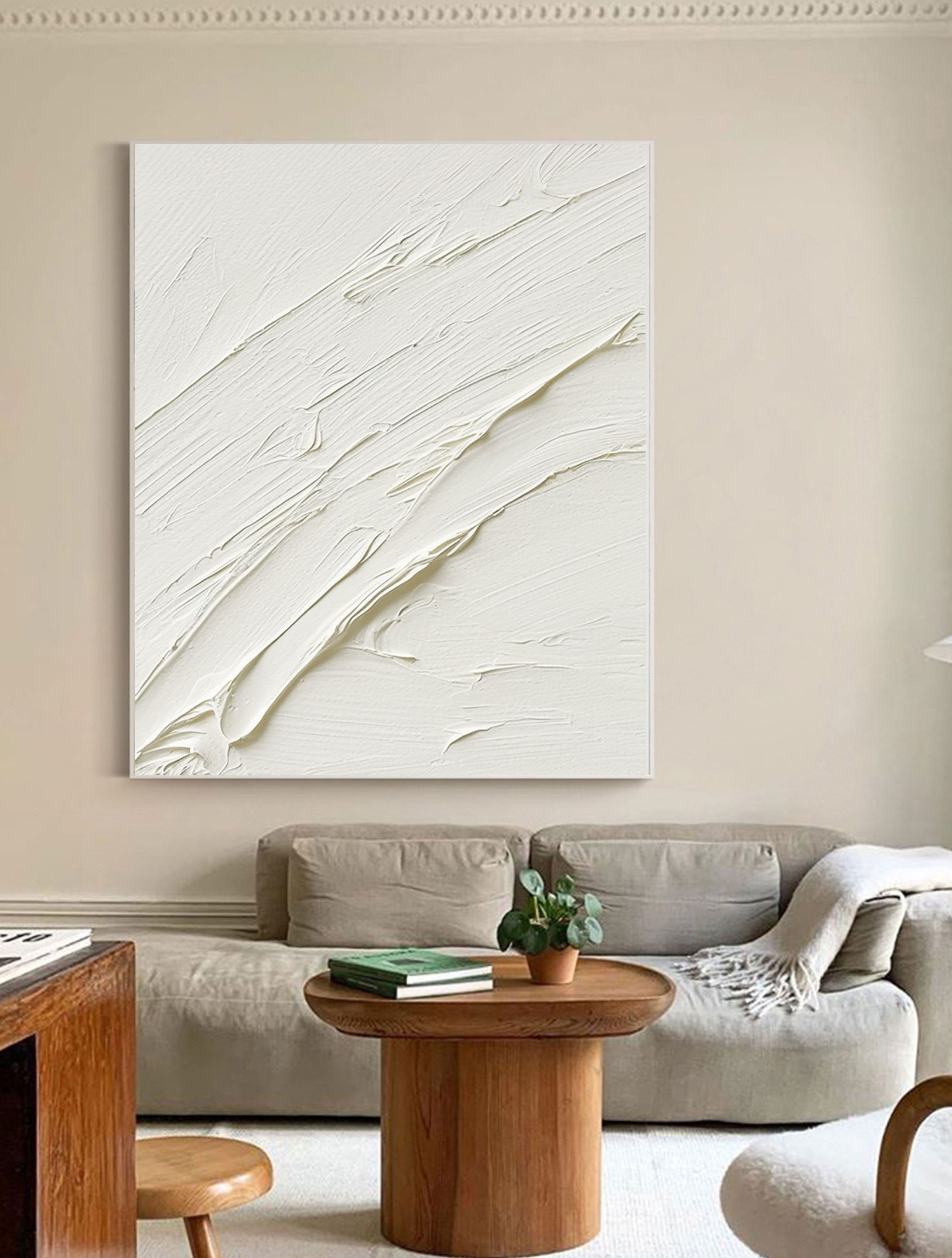 White Abstract Painting #LL 007